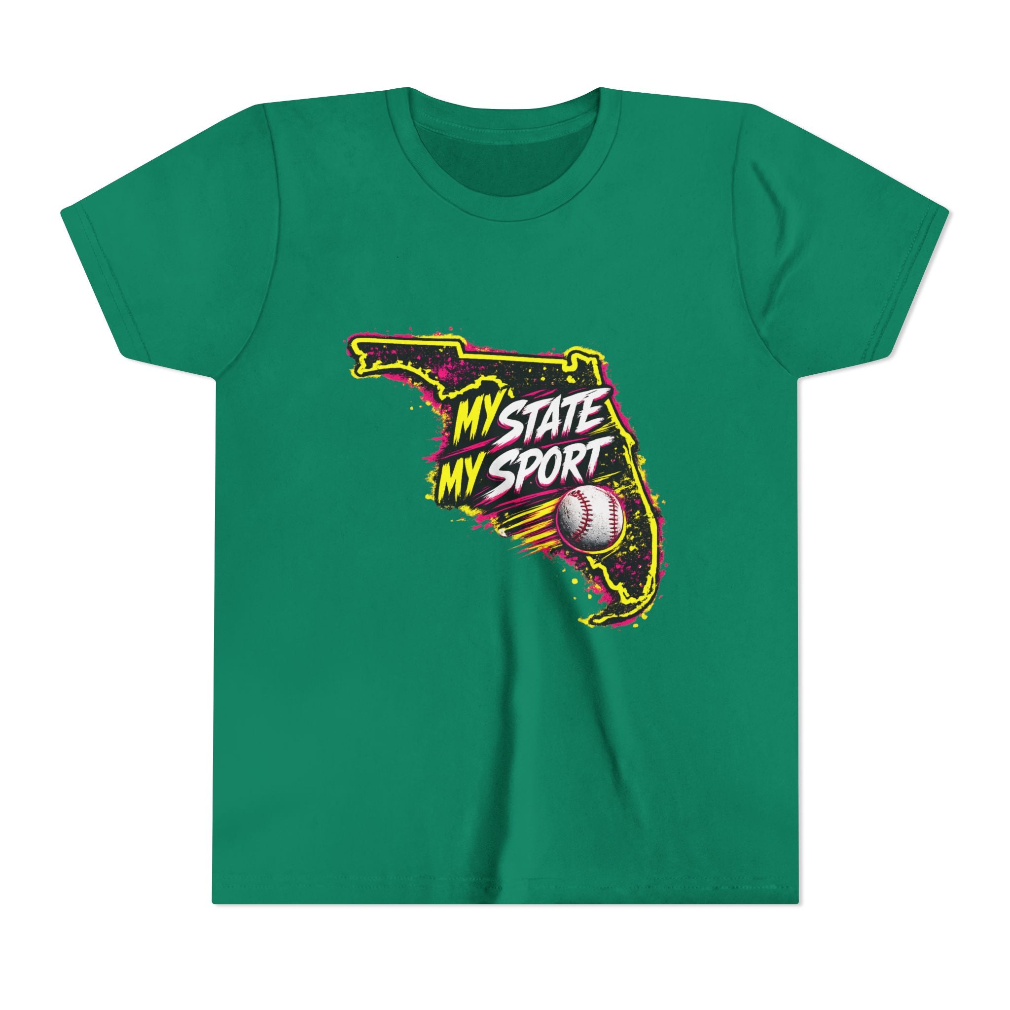 Youth Baseball Tee - "My State My Sport" Florida Pride