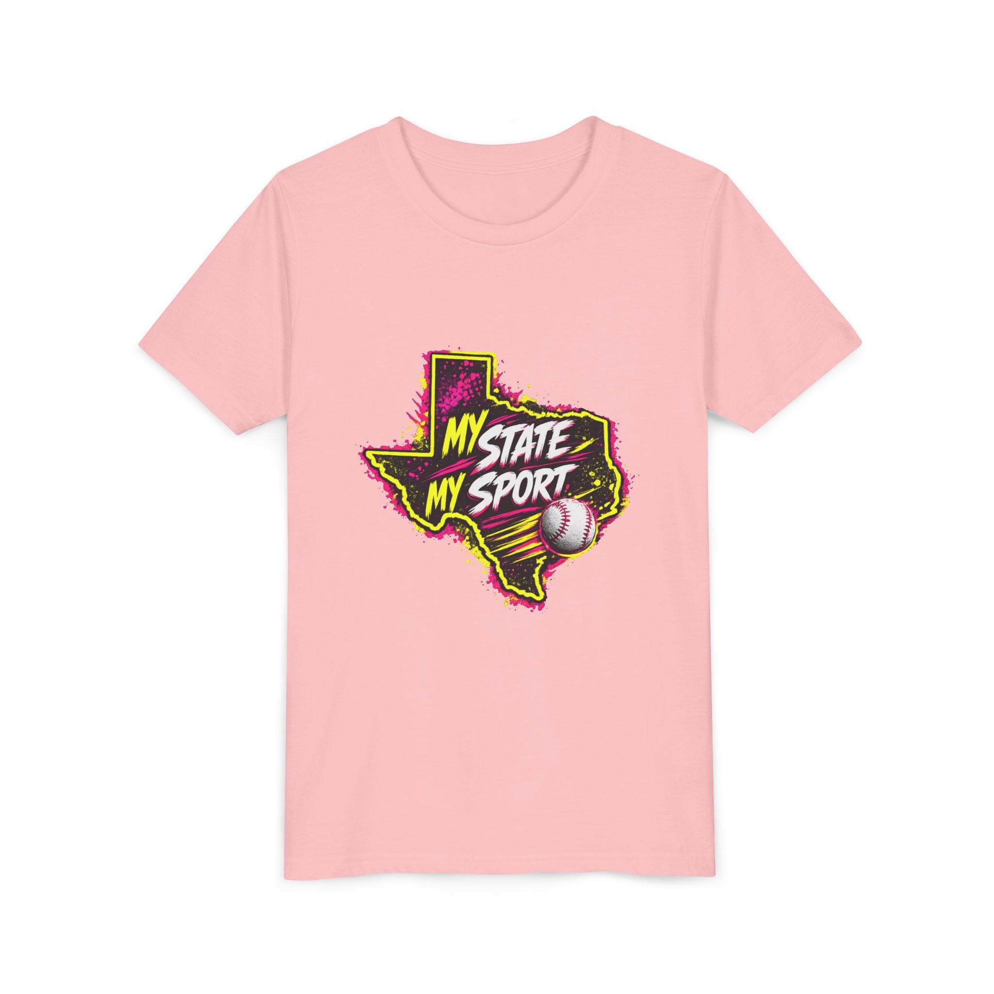 Youth Baseball Tee - "My State My Sport" Texas Pride