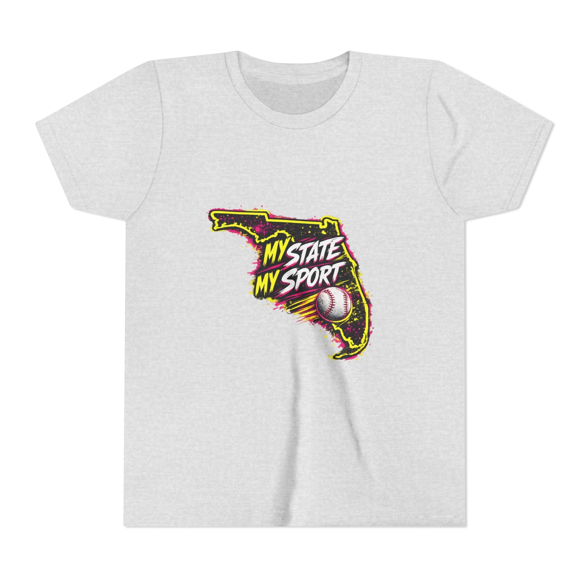 Youth Baseball Tee - "My State My Sport" Florida Pride