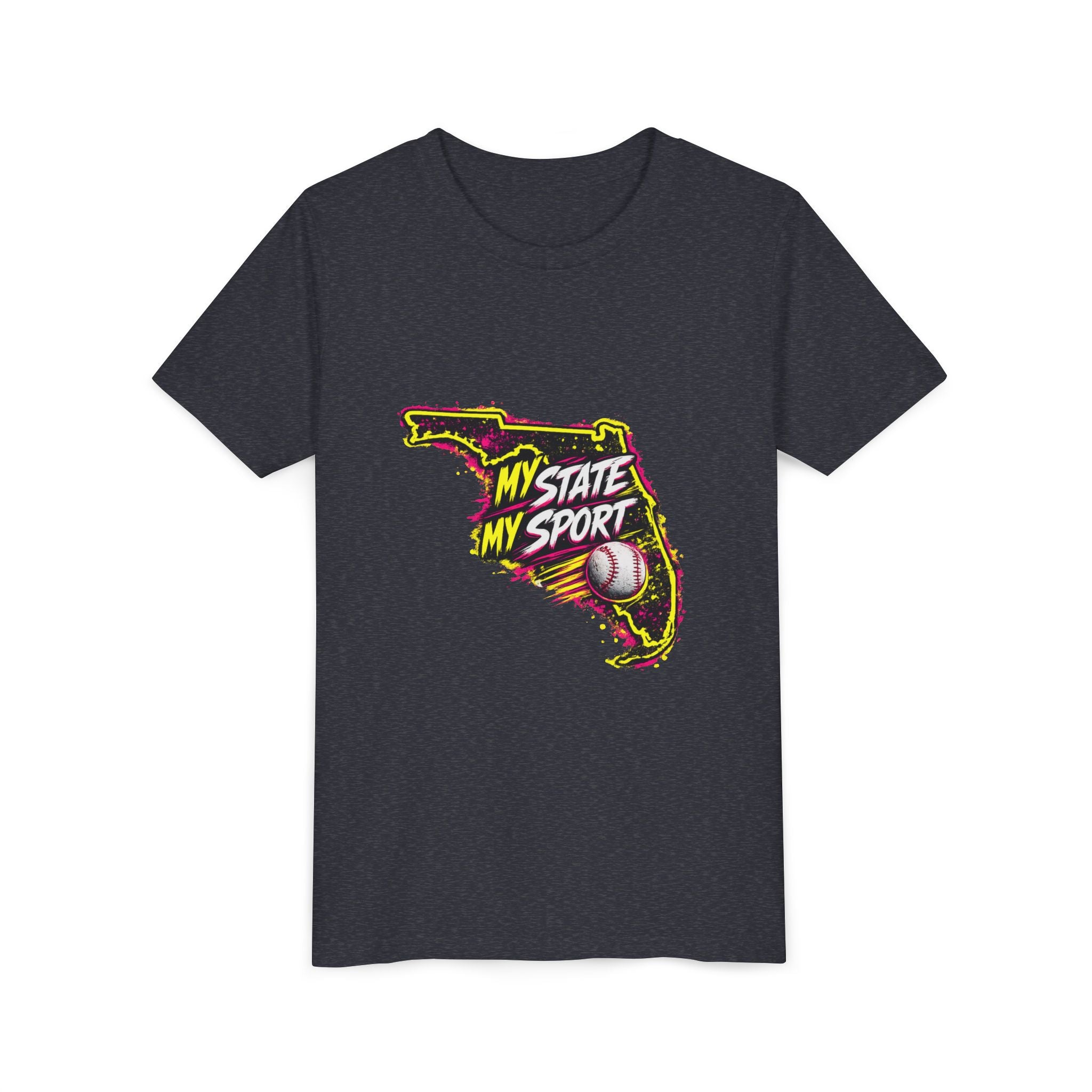 Youth Baseball Tee - "My State My Sport" Florida Pride