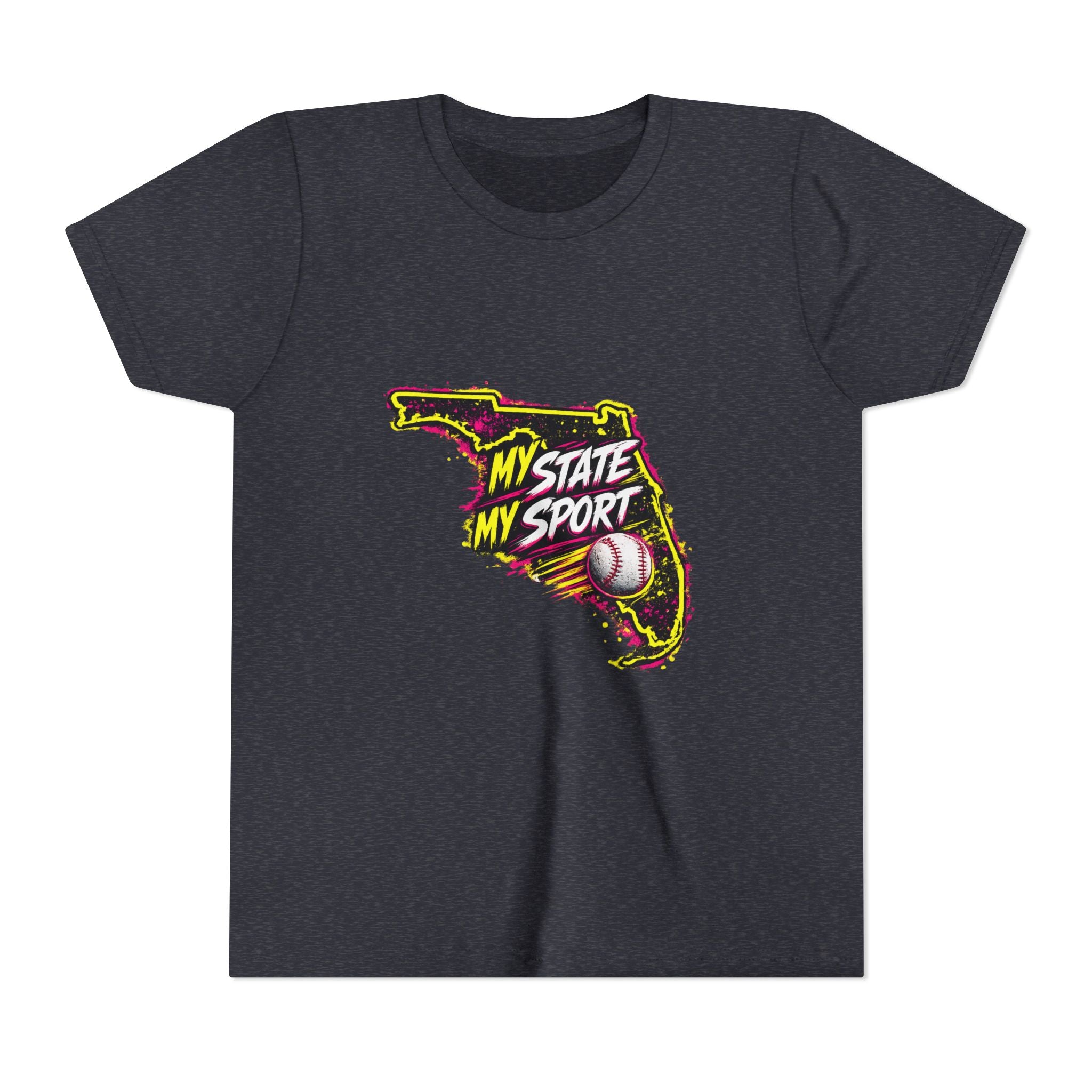 Youth Baseball Tee - "My State My Sport" Florida Pride