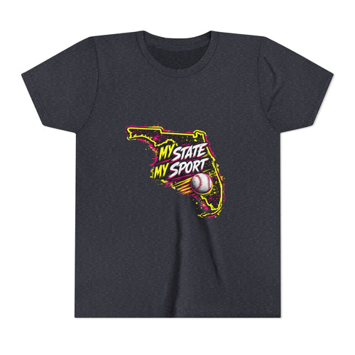Youth Baseball Tee - "My State My Sport" Florida Pride