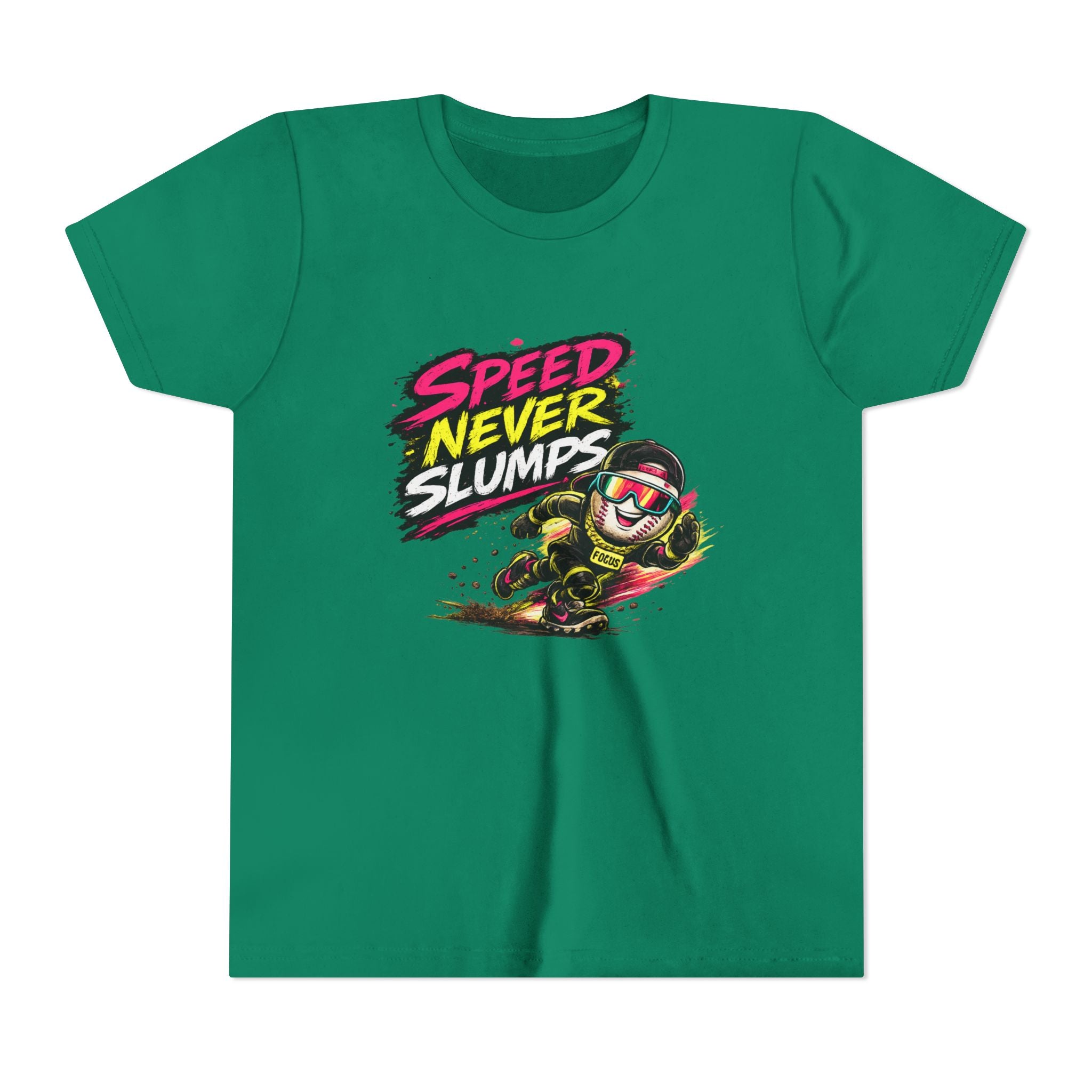 Youth Baseball Tee "Speed Never Slumps" – Kids Graphic Shirt