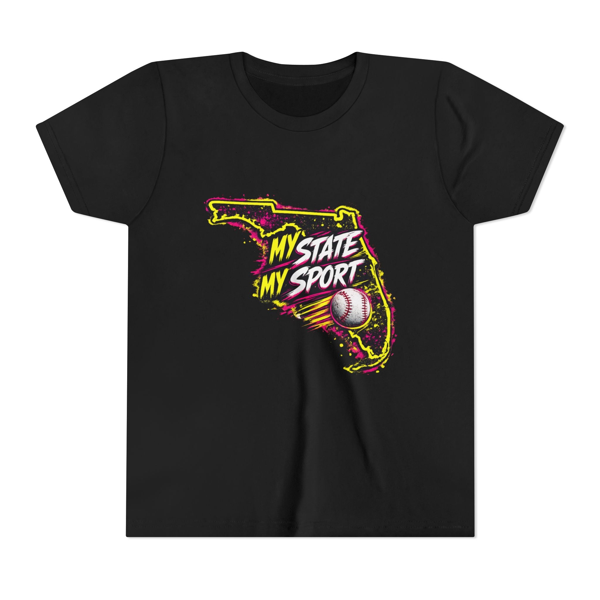 Youth Baseball Tee - "My State My Sport" Florida Pride