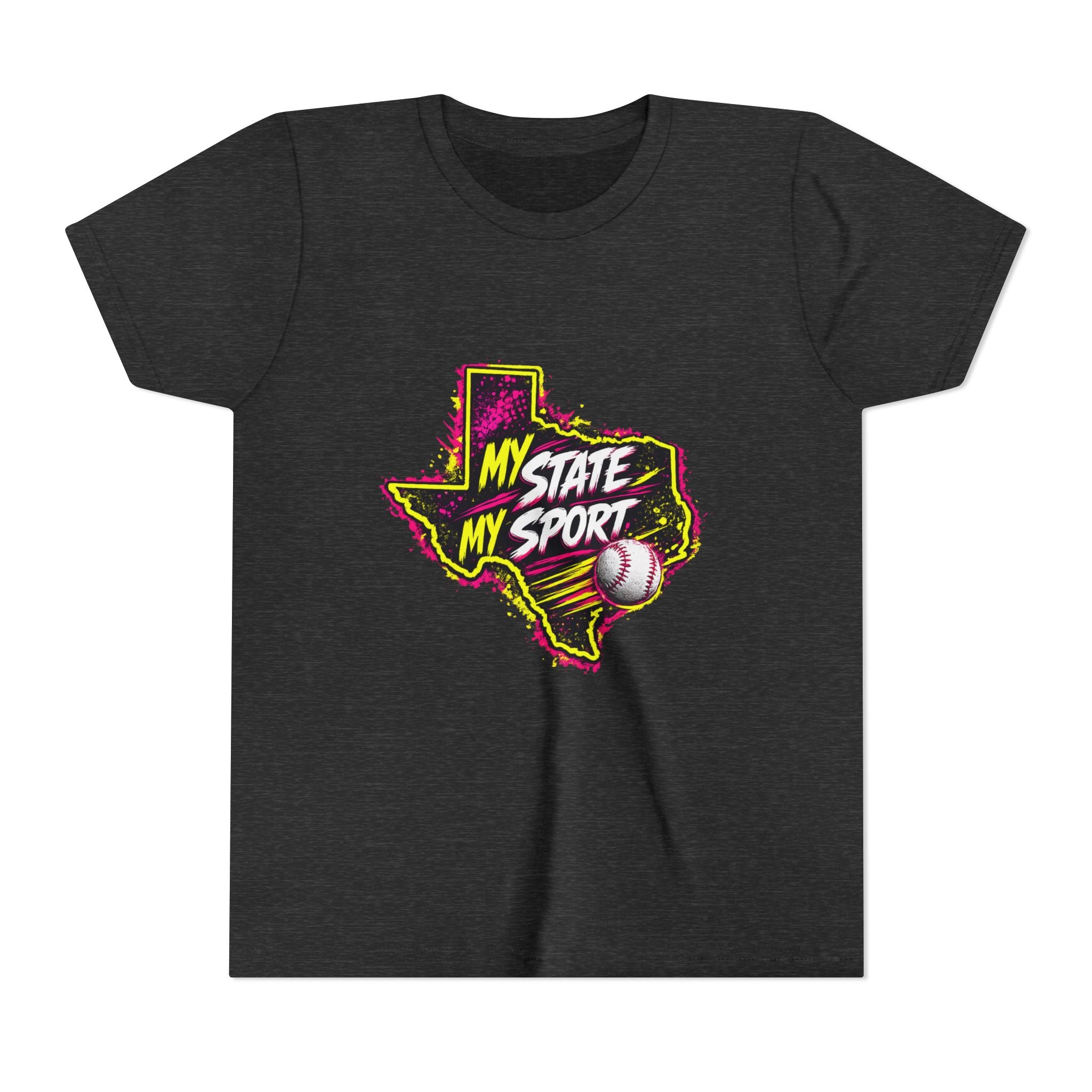 Youth Baseball Tee - "My State My Sport" Texas Pride