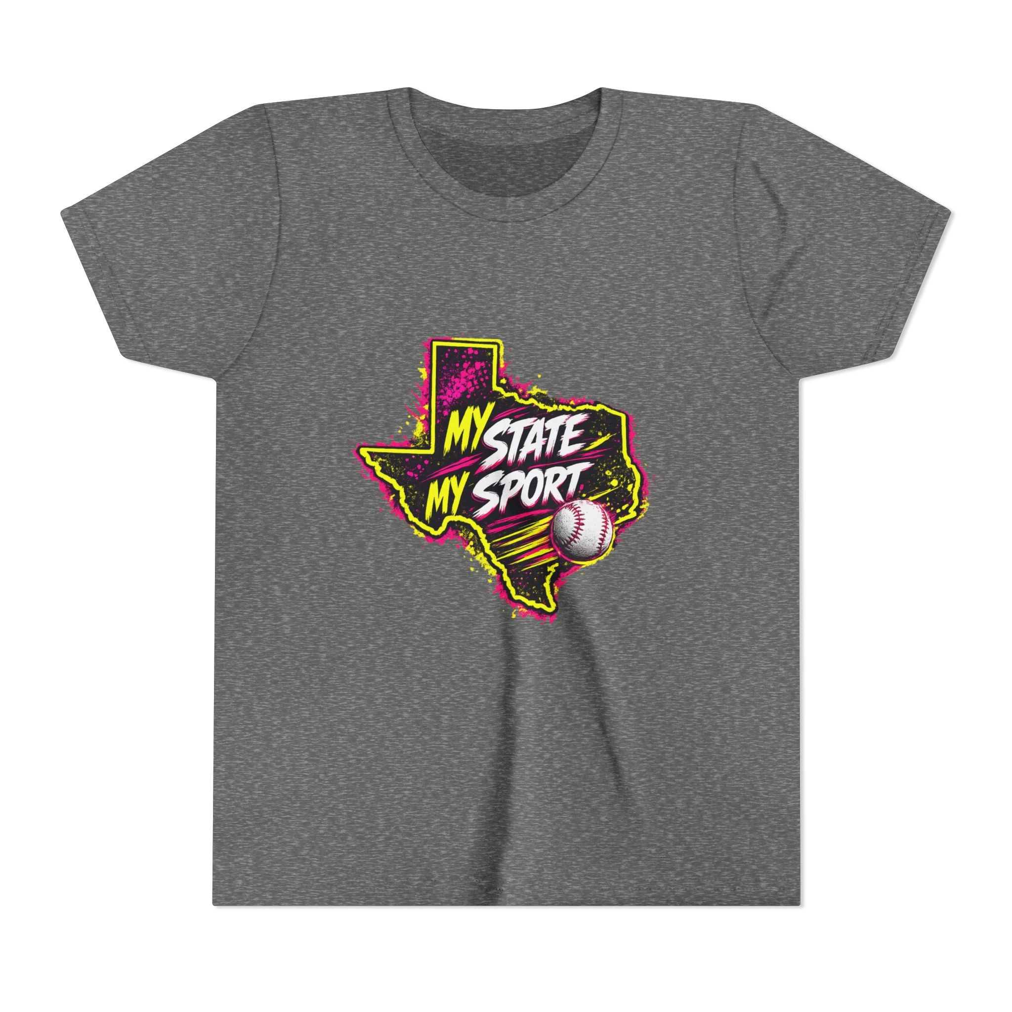 Youth Baseball Tee - "My State My Sport" Texas Pride