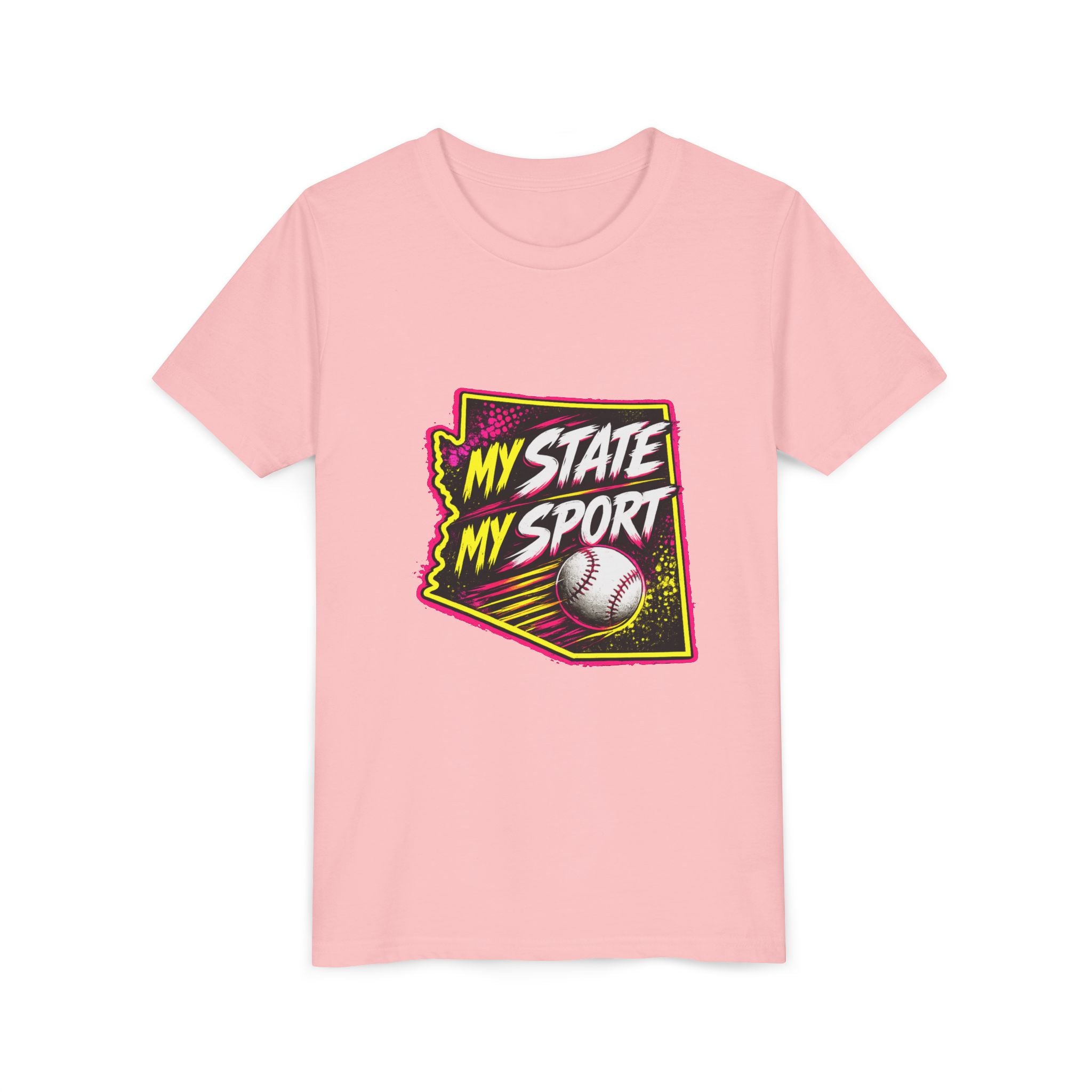Youth Baseball Tee - "My State My Sport" Arizona Pride