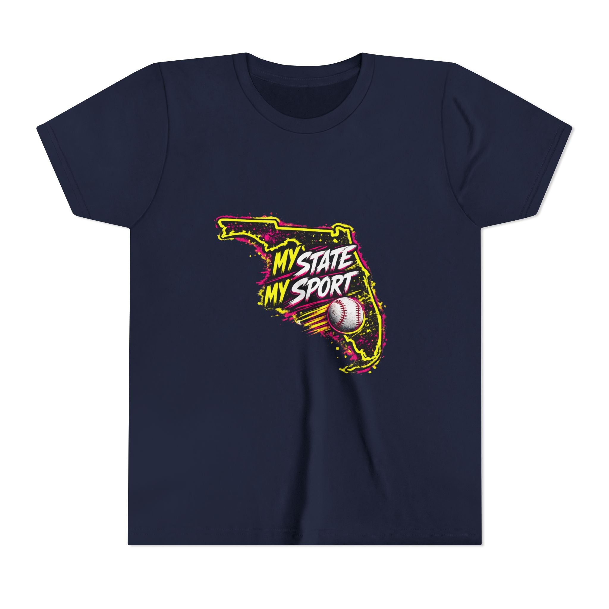Youth Baseball Tee - "My State My Sport" Florida Pride