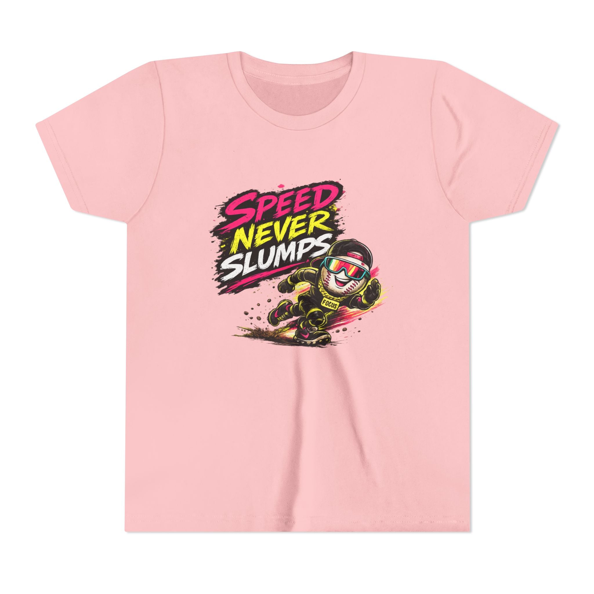 Youth Baseball Tee "Speed Never Slumps" – Kids Graphic Shirt