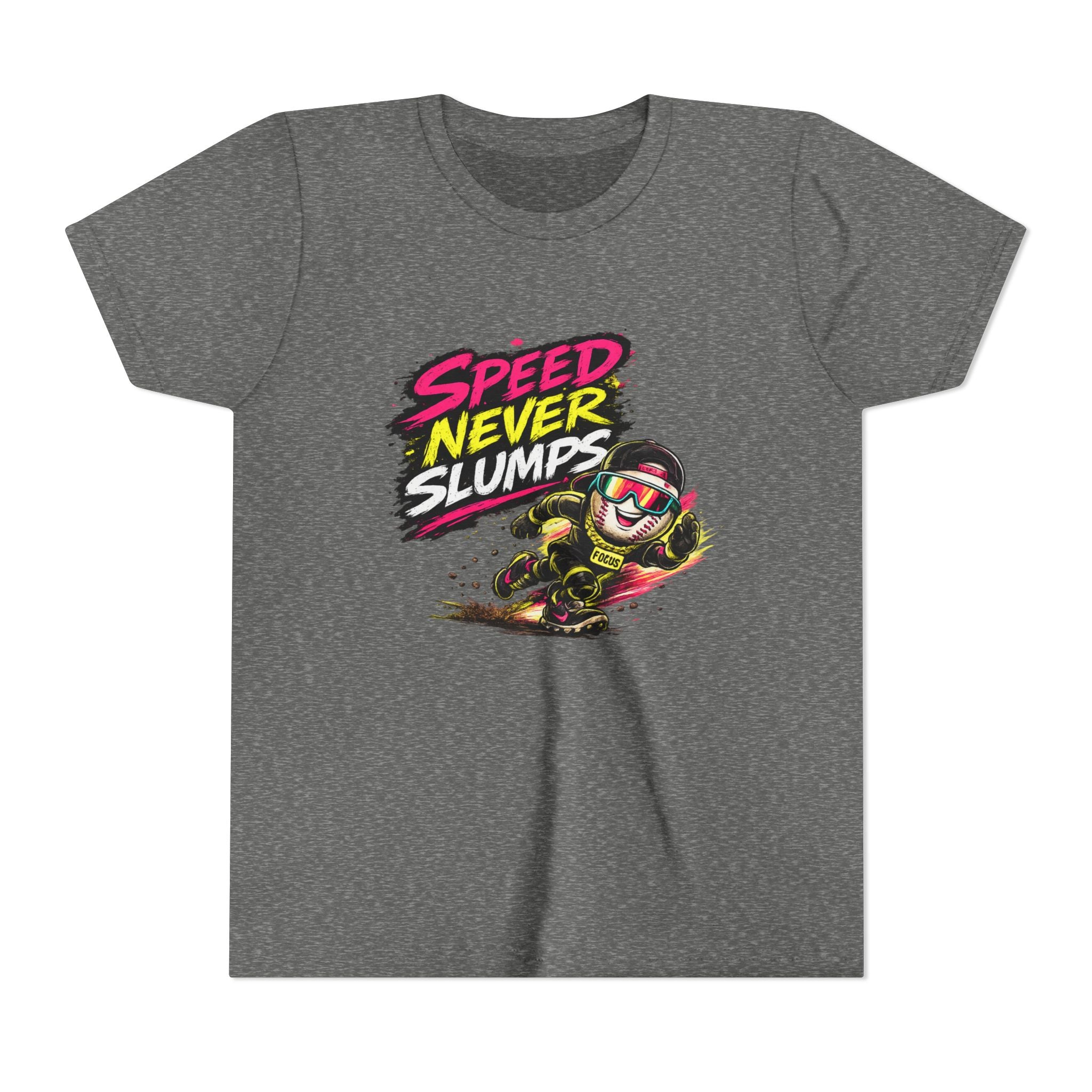 Youth Baseball Tee "Speed Never Slumps" – Kids Graphic Shirt