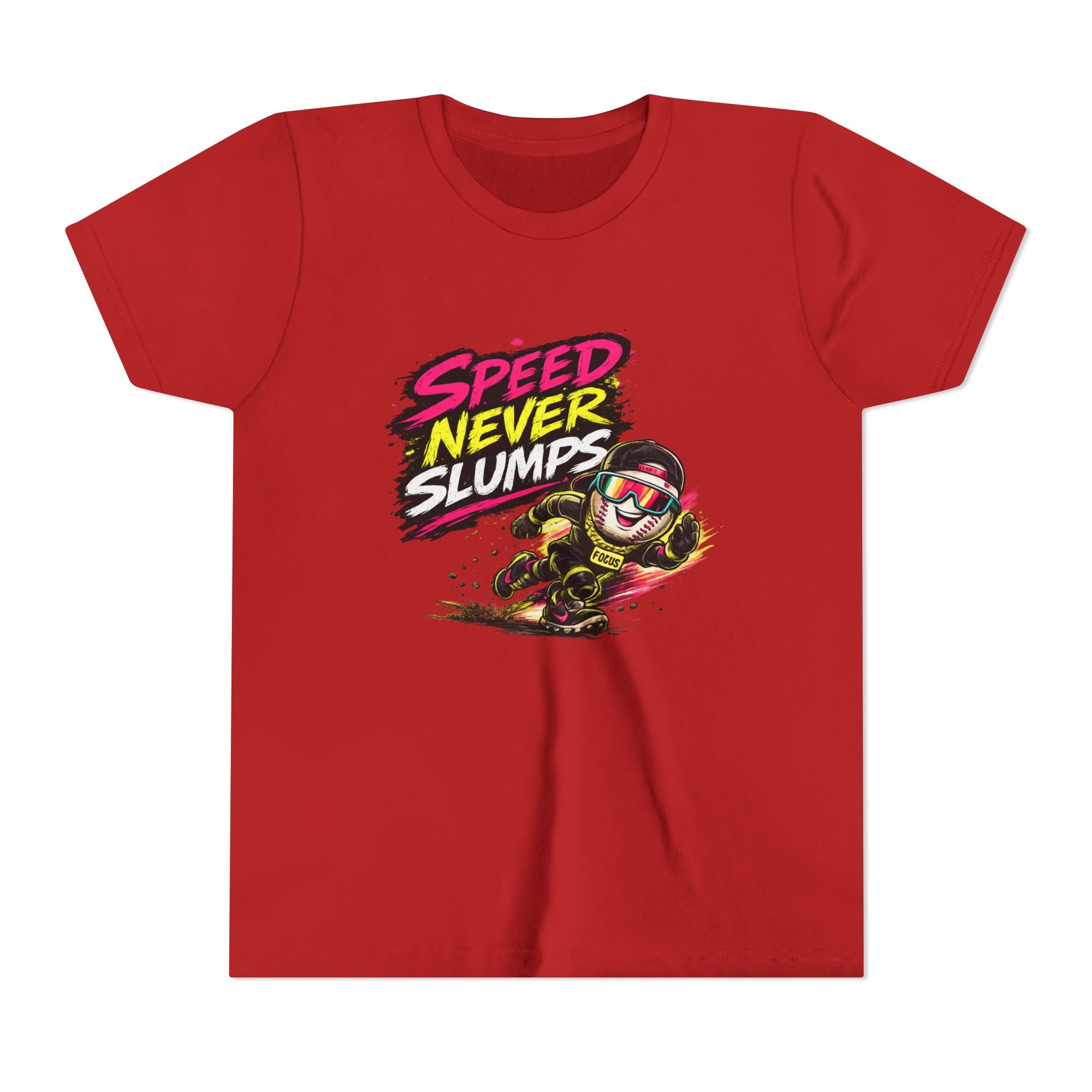 Youth Baseball Tee "Speed Never Slumps" – Kids Graphic Shirt
