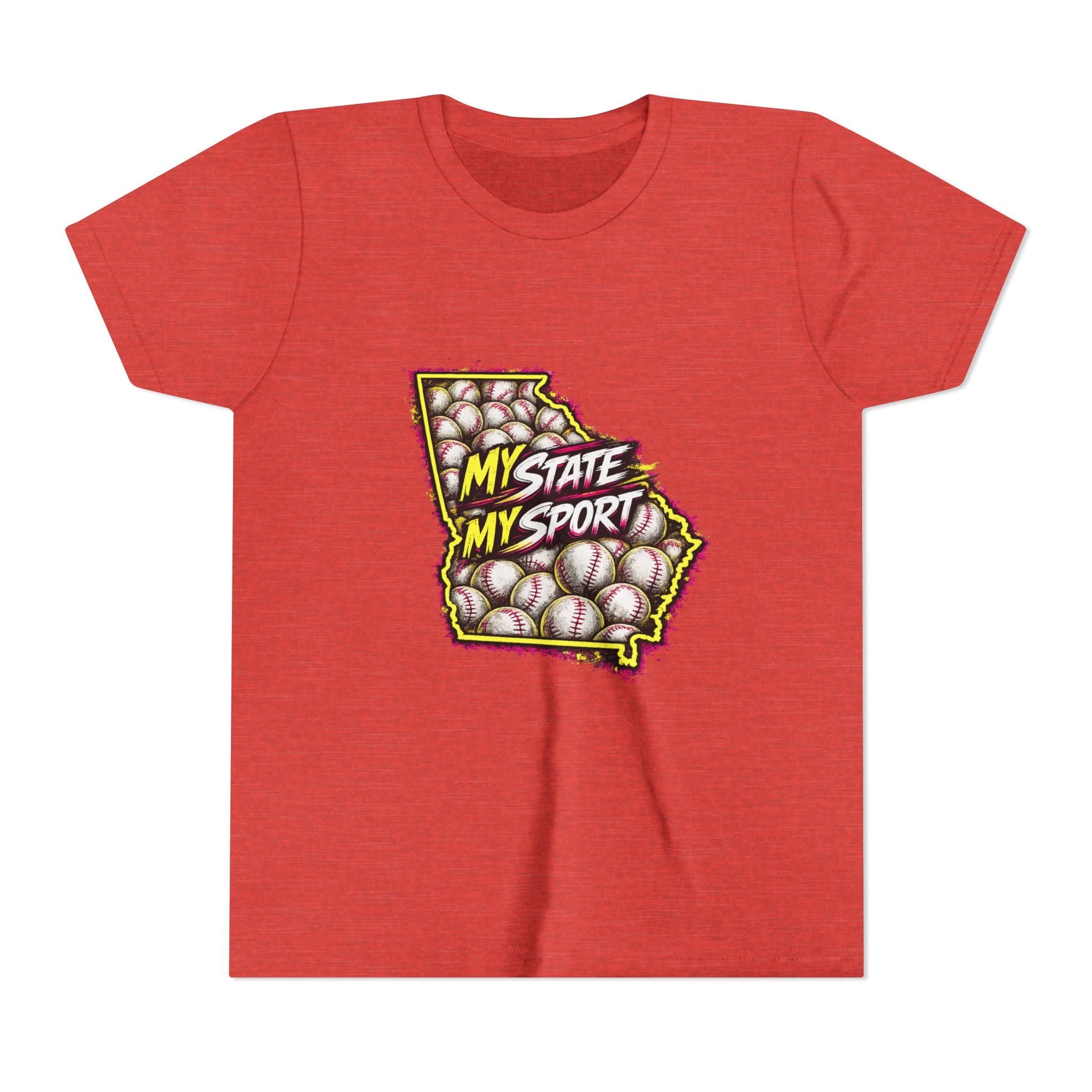 Youth Baseball Tee - "My State My Sport" Georgia Pride