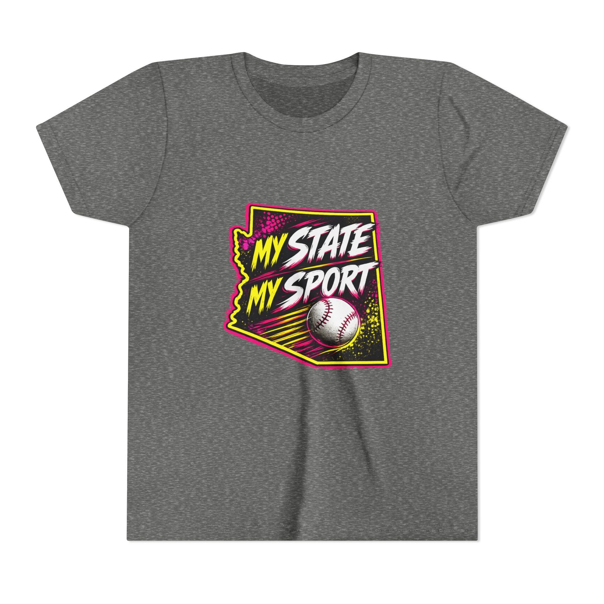 Youth Baseball Tee - "My State My Sport" Arizona Pride