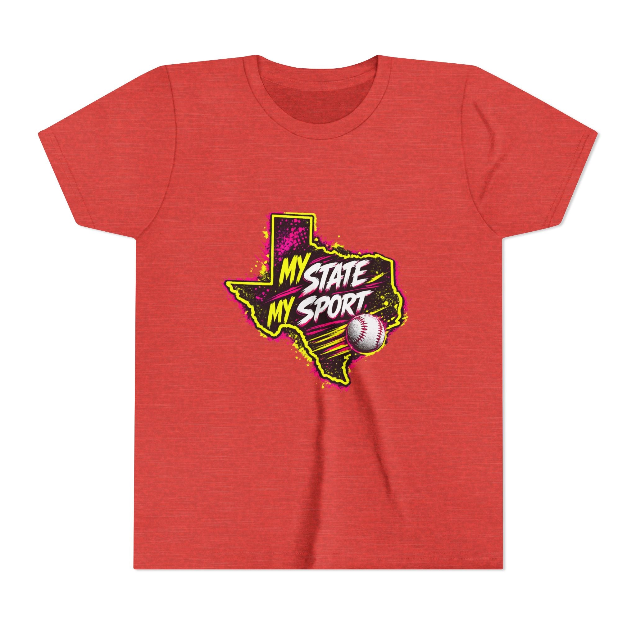 Youth Baseball Tee - "My State My Sport" Texas Pride