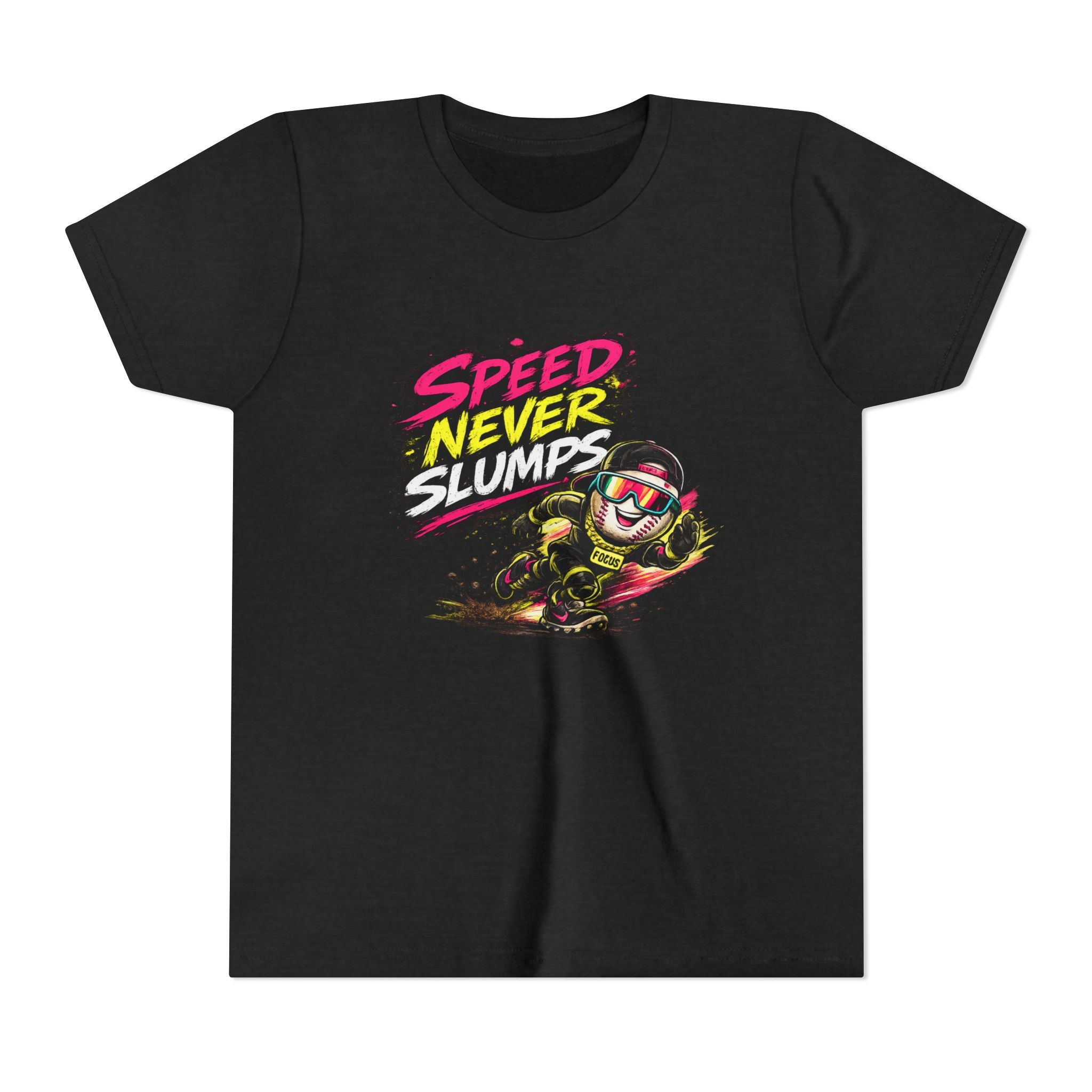 Youth Baseball Tee "Speed Never Slumps" – Kids Graphic Shirt