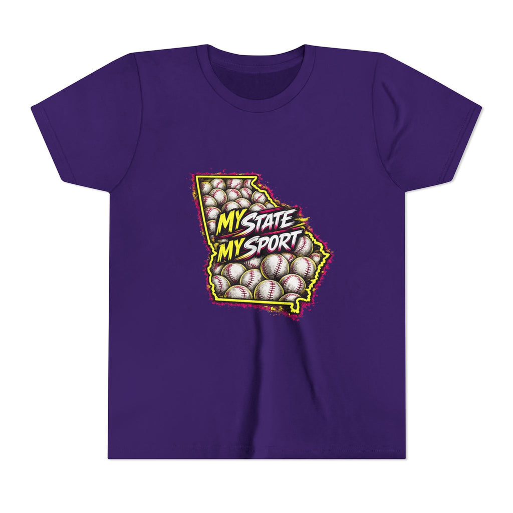 Youth Baseball Tee - "My State My Sport" Georgia Pride