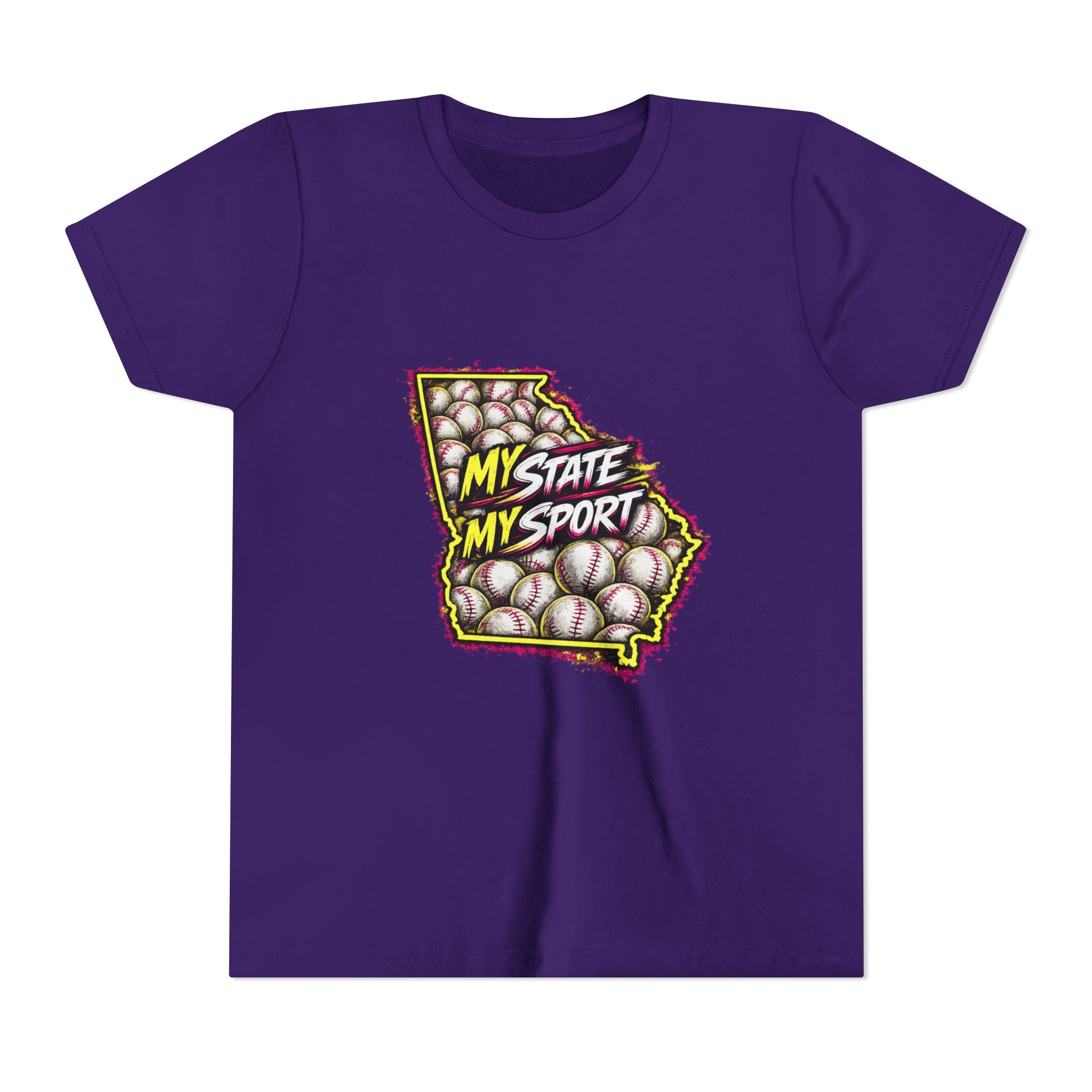 Youth Baseball Tee - "My State My Sport" Georgia Pride