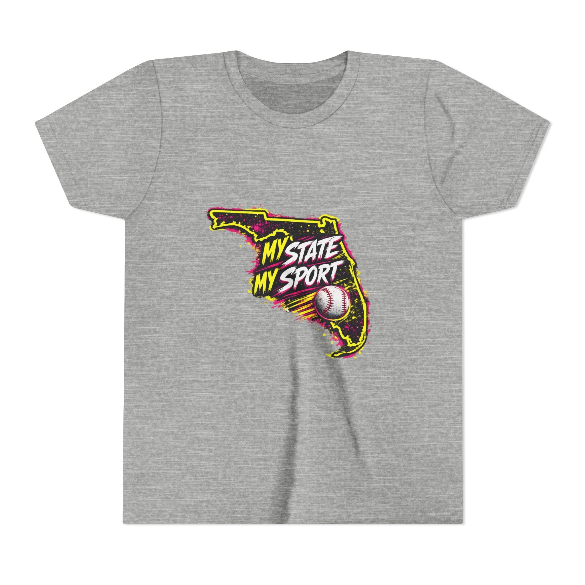 Youth Baseball Tee - "My State My Sport" Florida Pride