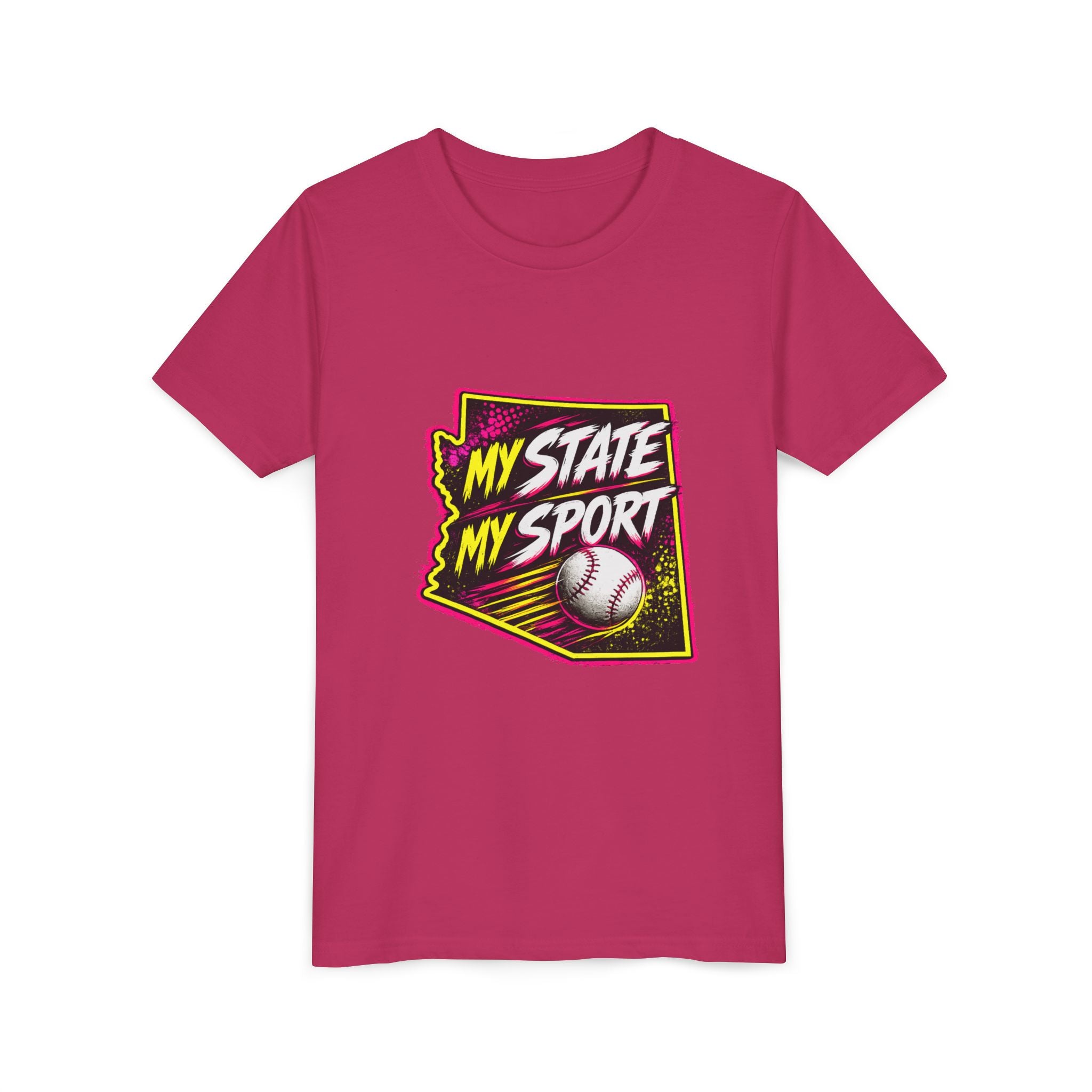 Youth Baseball Tee - "My State My Sport" Arizona Pride