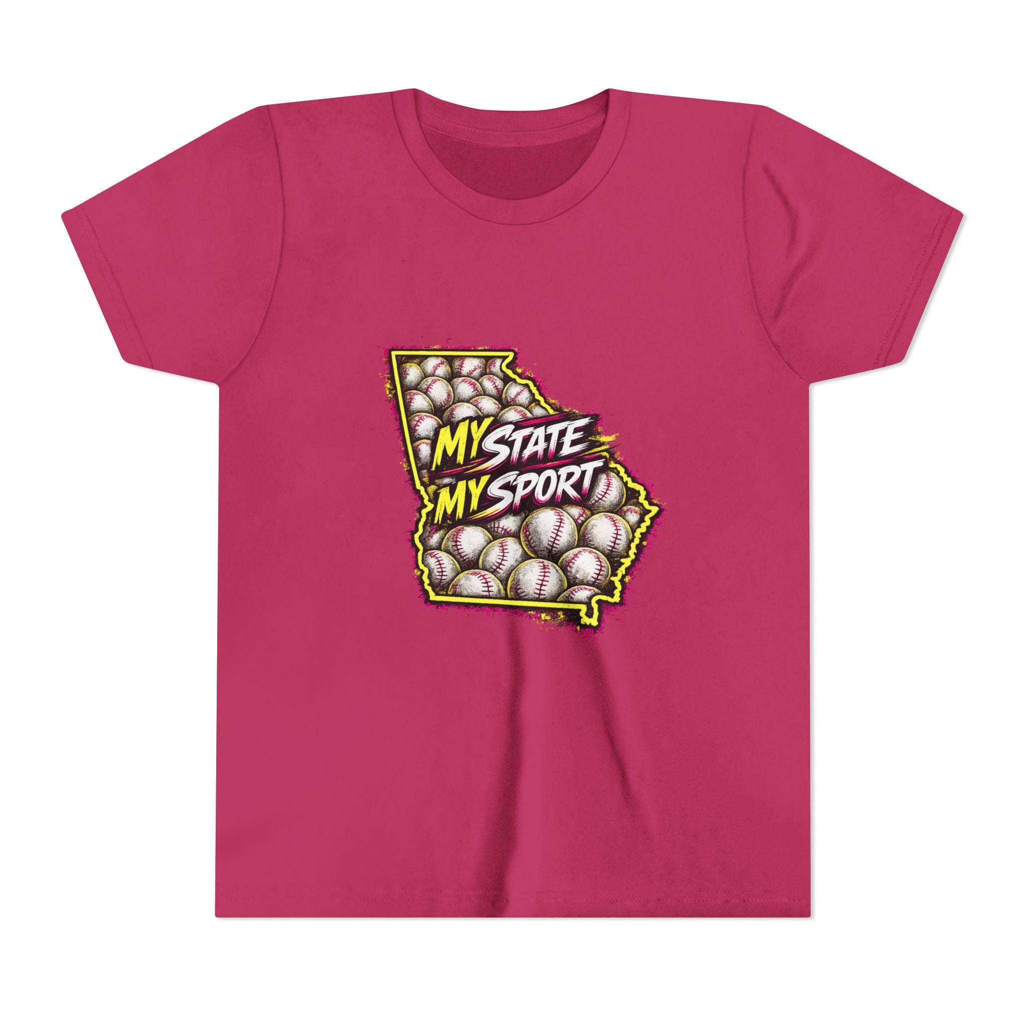 Youth Baseball Tee - "My State My Sport" Georgia Pride