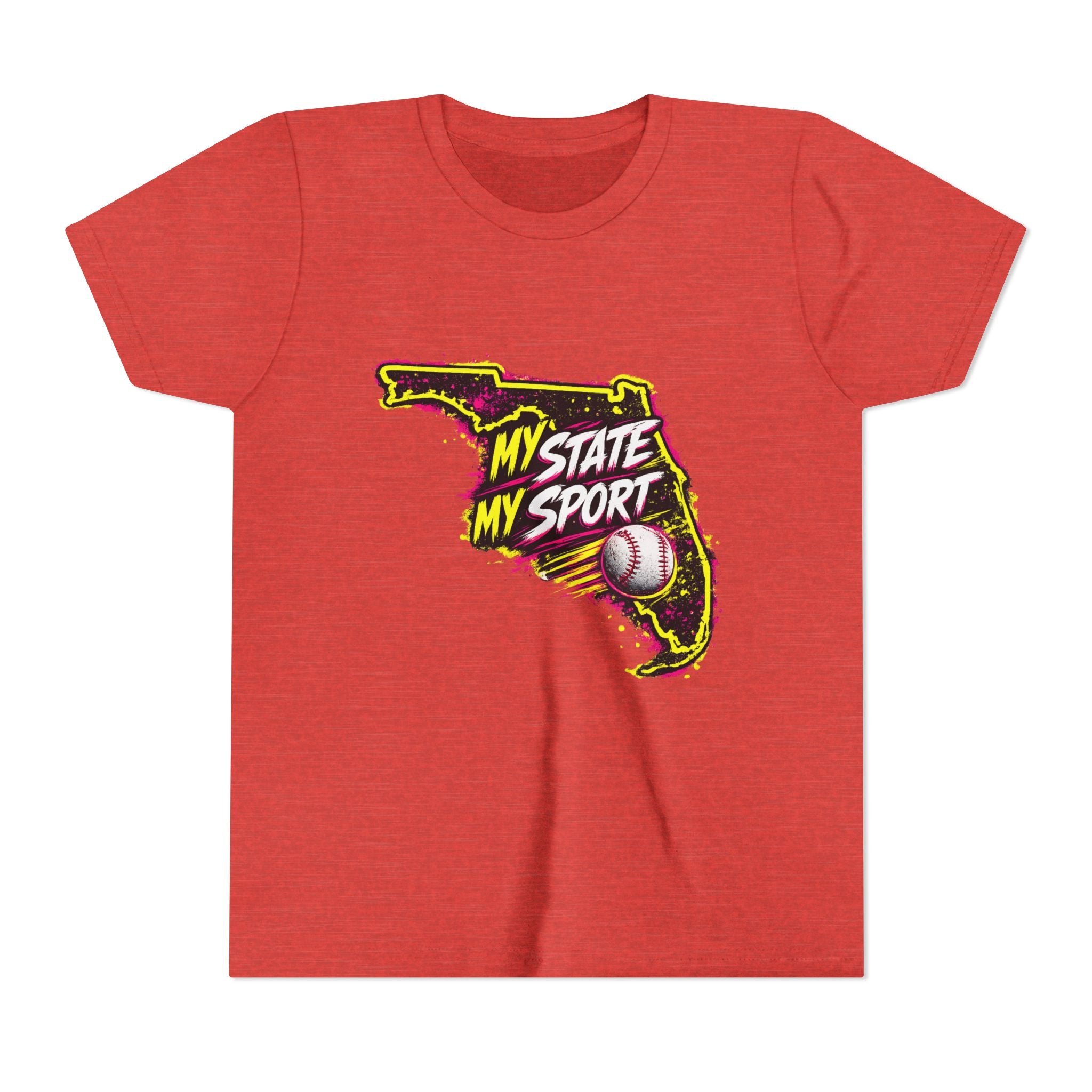Youth Baseball Tee - "My State My Sport" Florida Pride