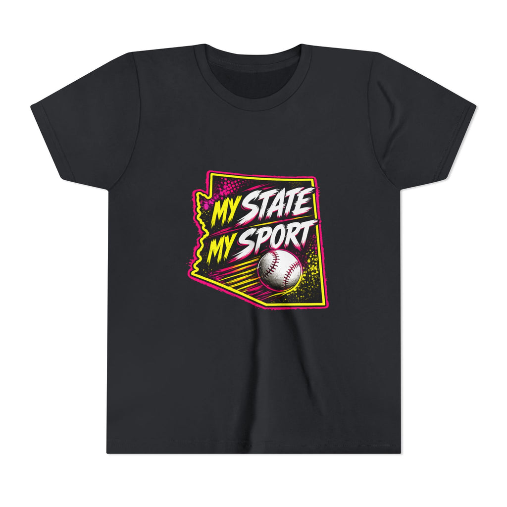 Youth Baseball Tee - "My State My Sport" Arizona Pride