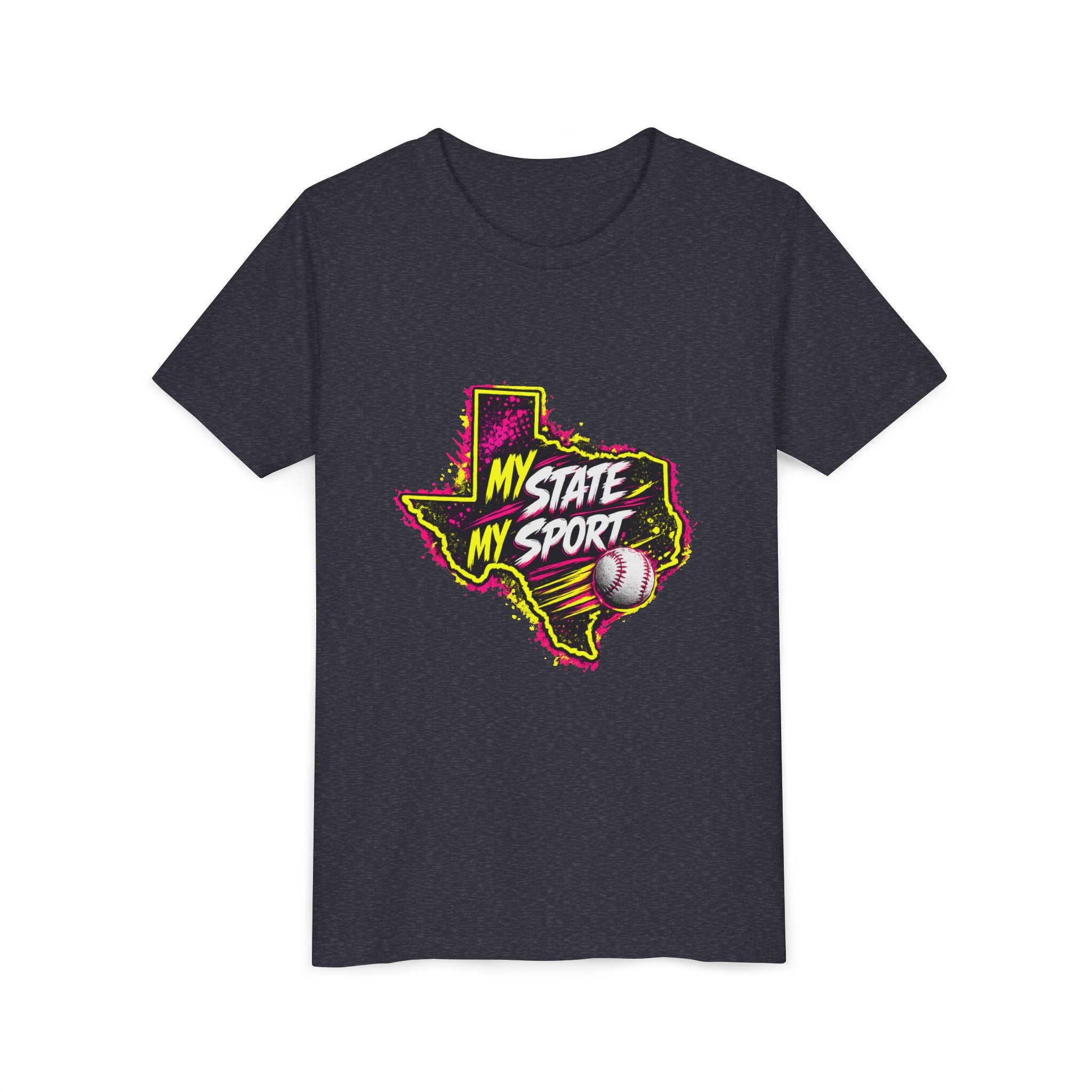 Youth Baseball Tee - "My State My Sport" Texas Pride