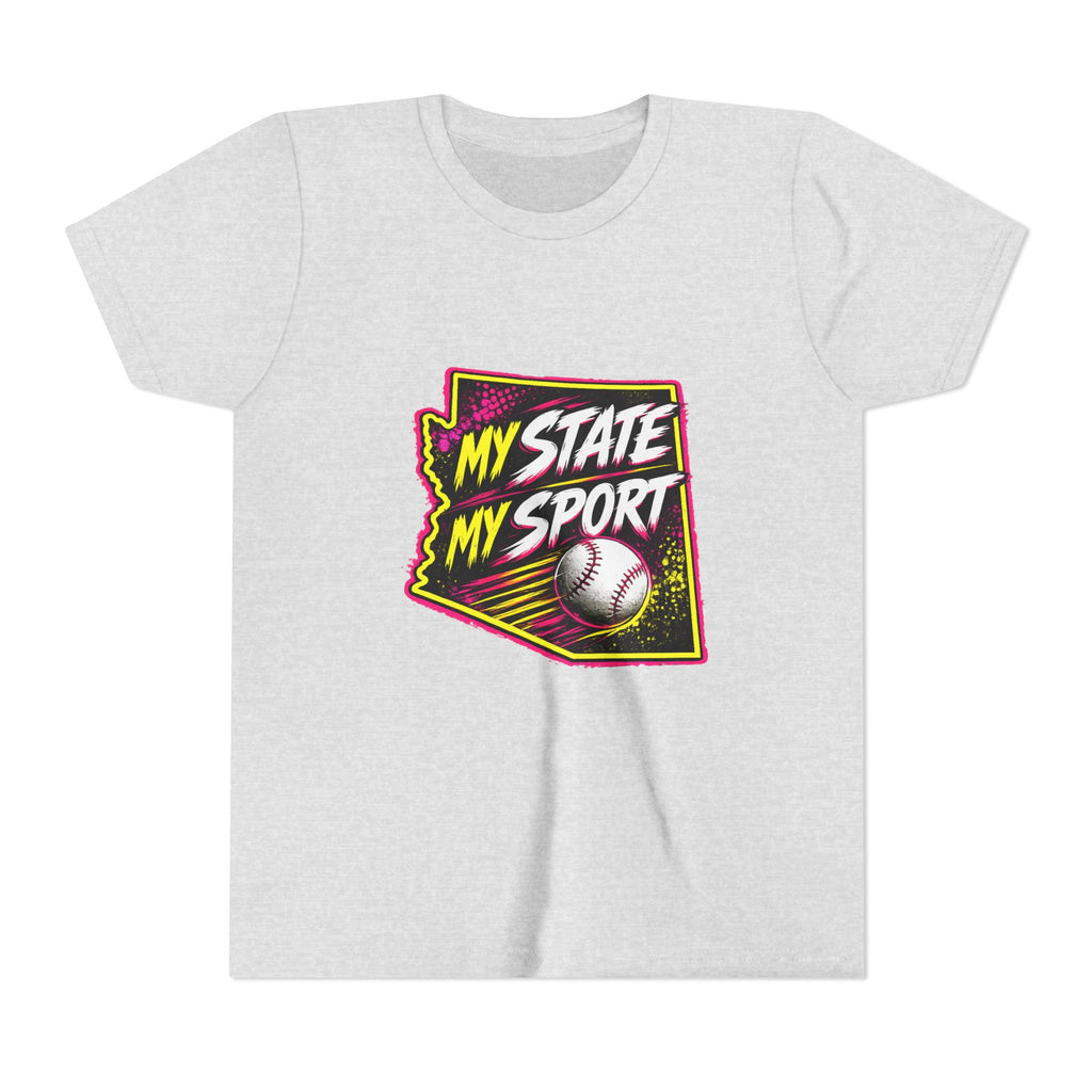 Youth Baseball Tee - "My State My Sport" Arizona Pride