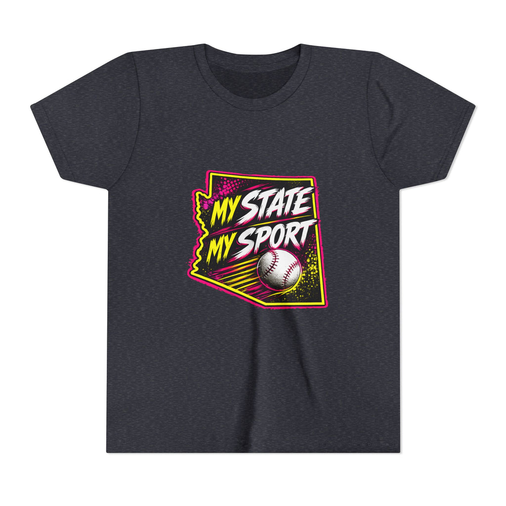 Youth Baseball Tee - "My State My Sport" Arizona Pride