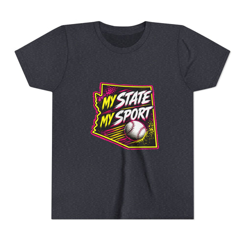 Youth Baseball Tee - "My State My Sport" Arizona Pride