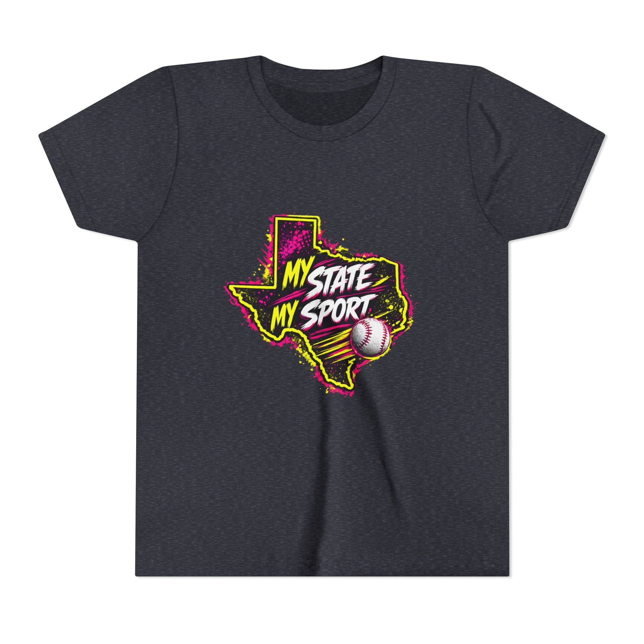 Youth Baseball Tee - "My State My Sport" Texas Pride