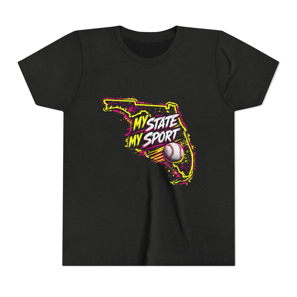 Youth Baseball Tee - "My State My Sport" Florida Pride