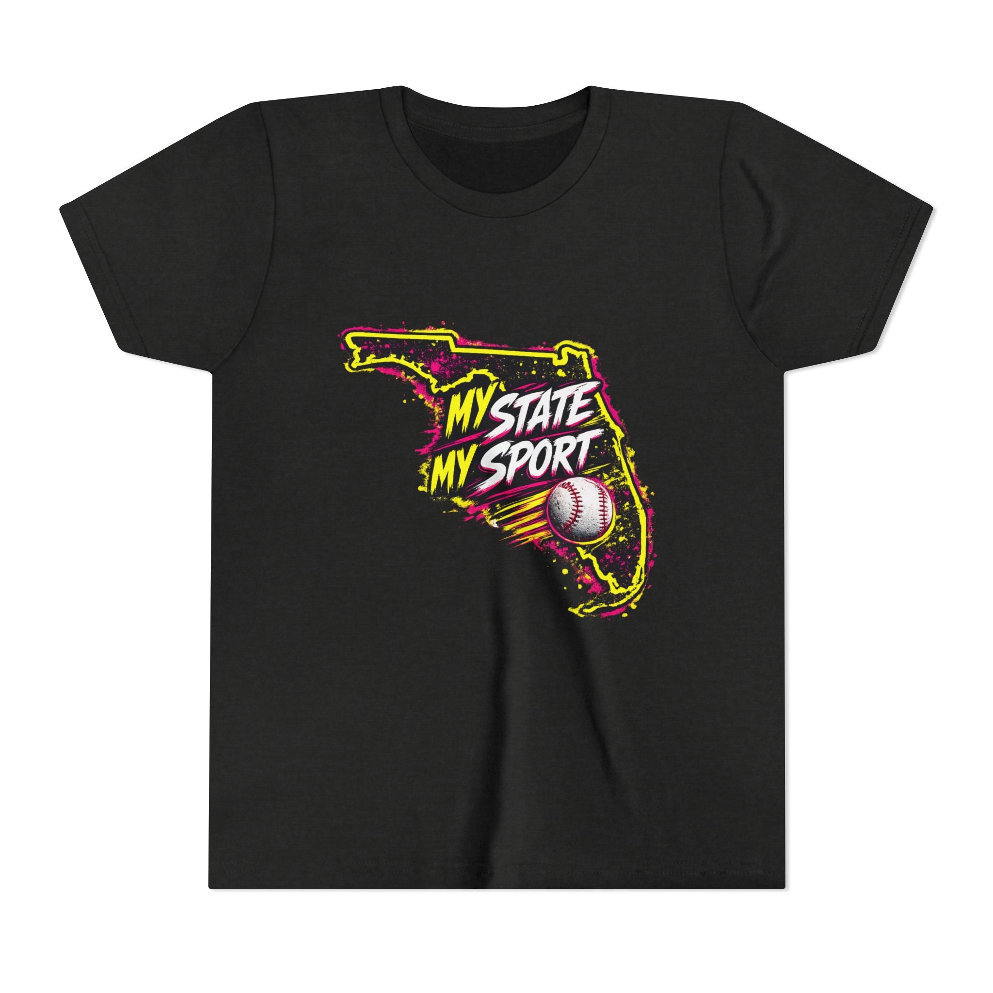 Youth Baseball Tee - "My State My Sport" Florida Pride
