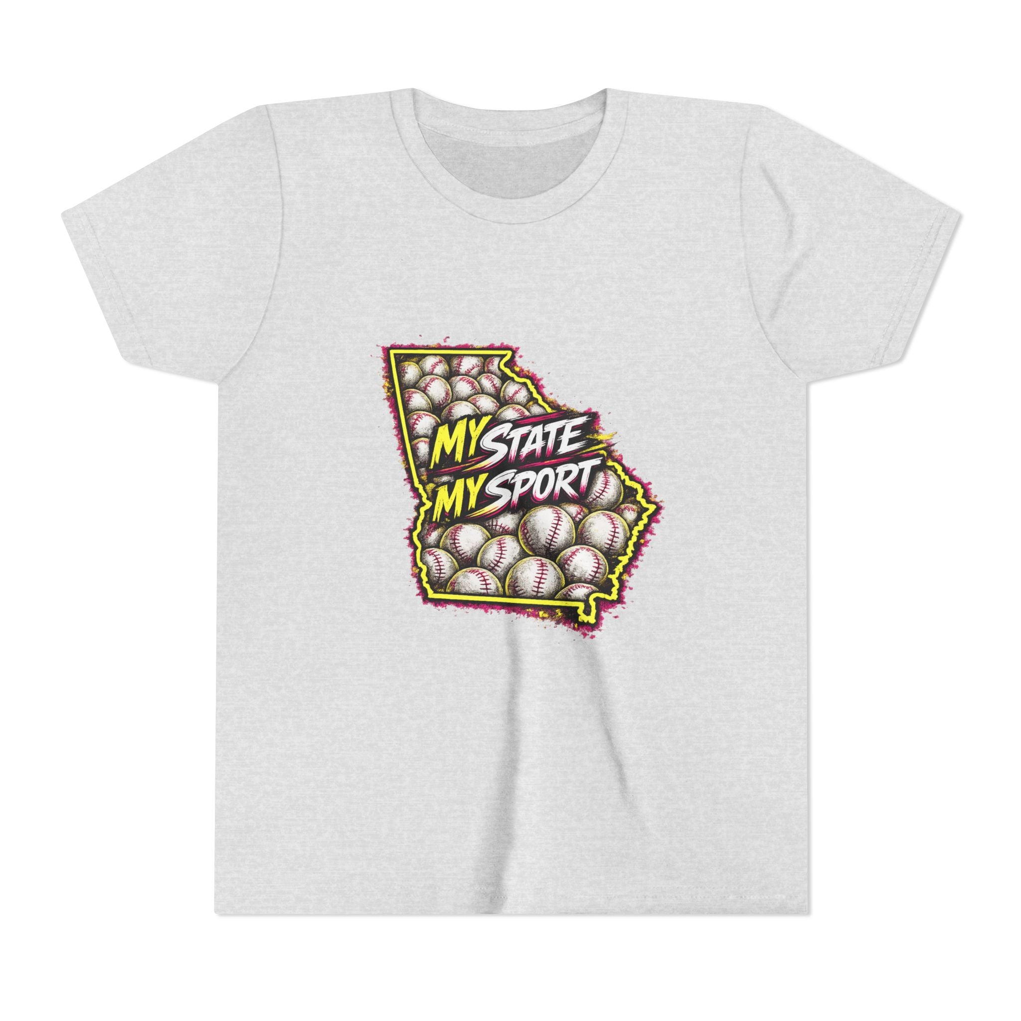 Youth Baseball Tee - "My State My Sport" Georgia Pride