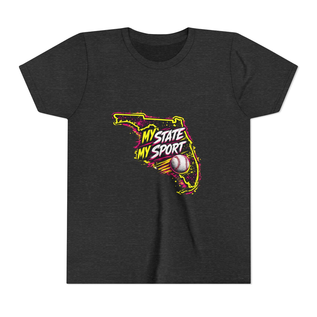 Youth Baseball Tee - "My State My Sport" Florida Pride