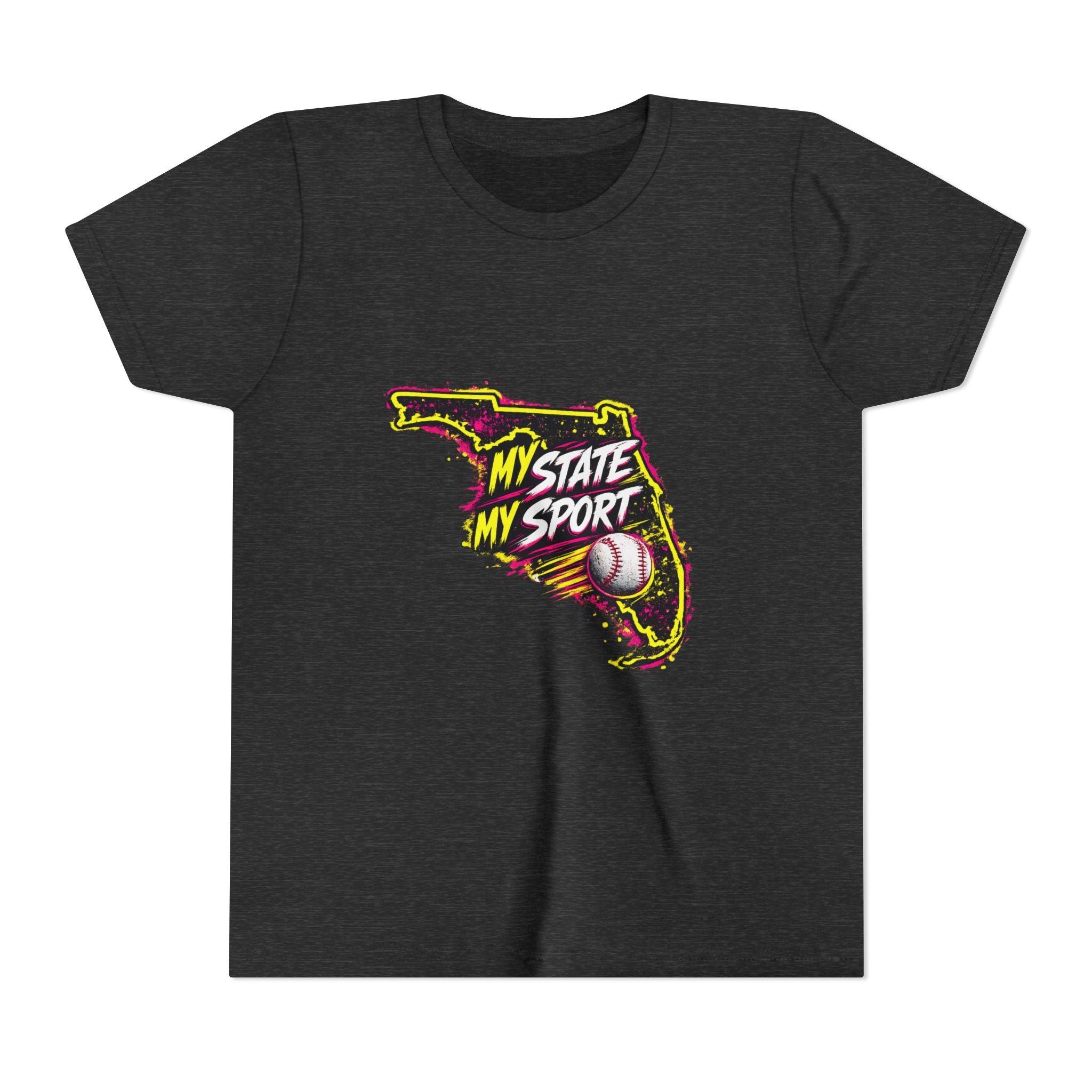 Youth Baseball Tee - "My State My Sport" Florida Pride