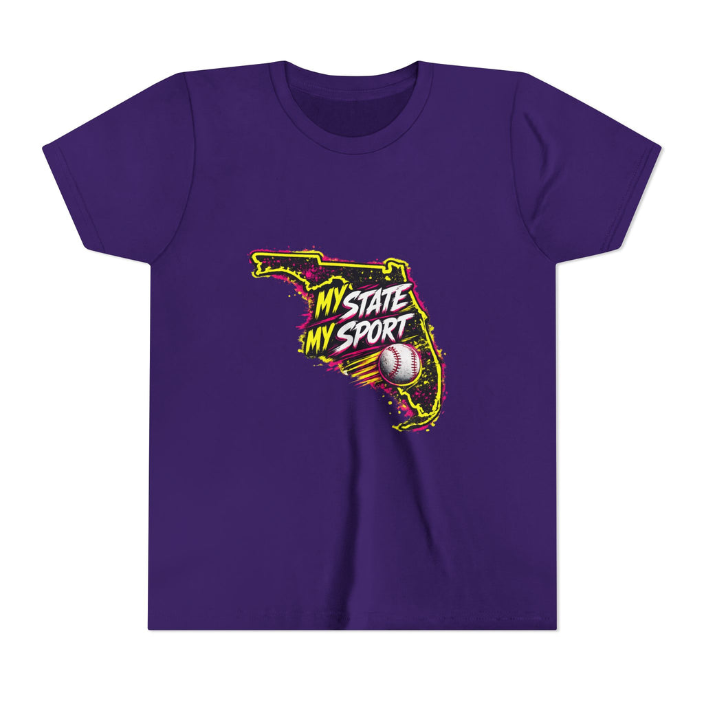 Youth Baseball Tee - "My State My Sport" Florida Pride
