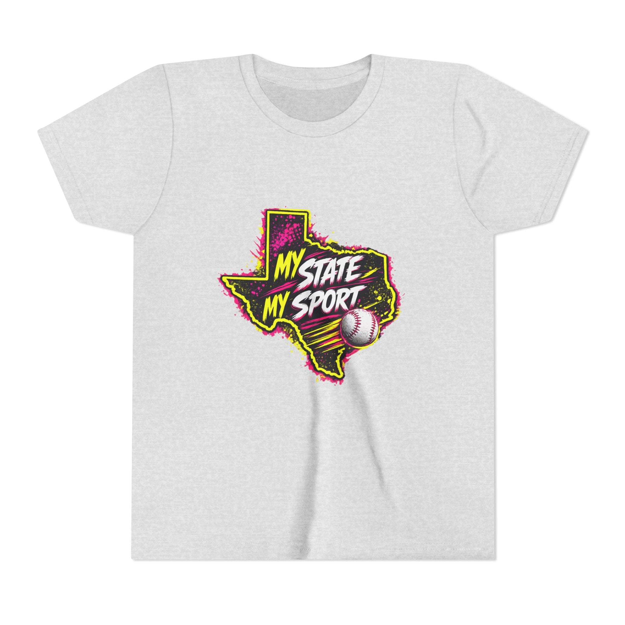 Youth Baseball Tee - "My State My Sport" Texas Pride