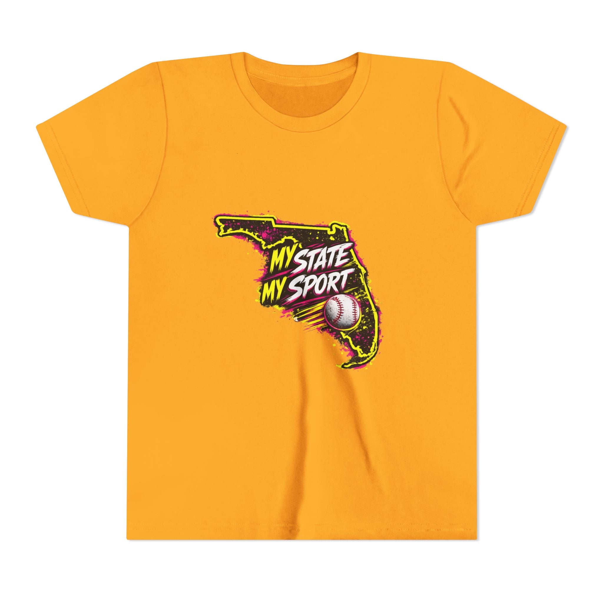 Youth Baseball Tee - "My State My Sport" Florida Pride