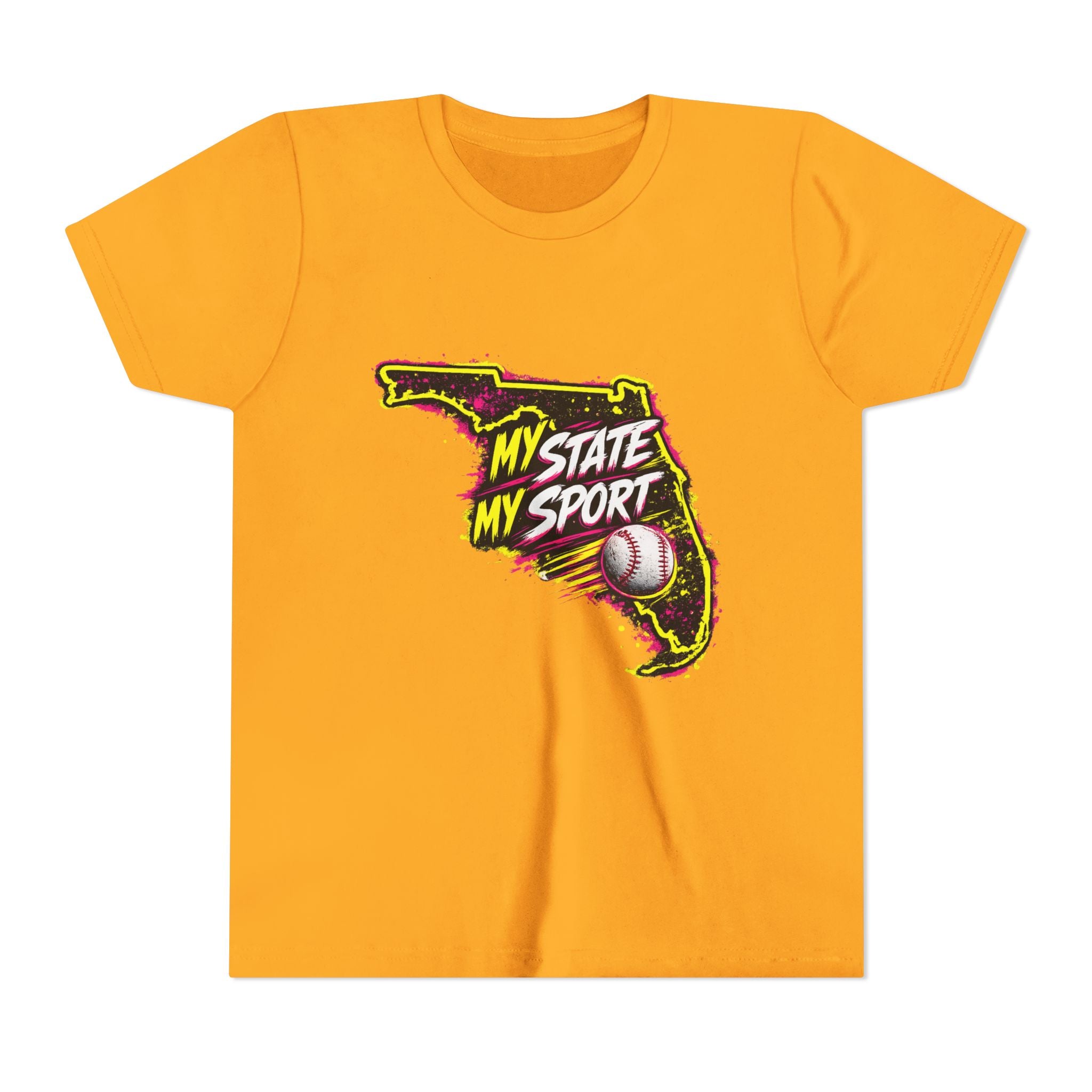 Youth Baseball Tee - "My State My Sport" Florida Pride