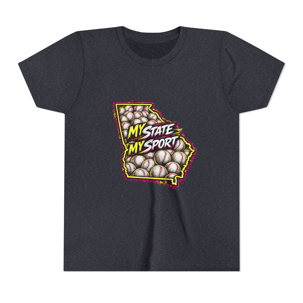 Youth Baseball Tee - "My State My Sport" Georgia Pride