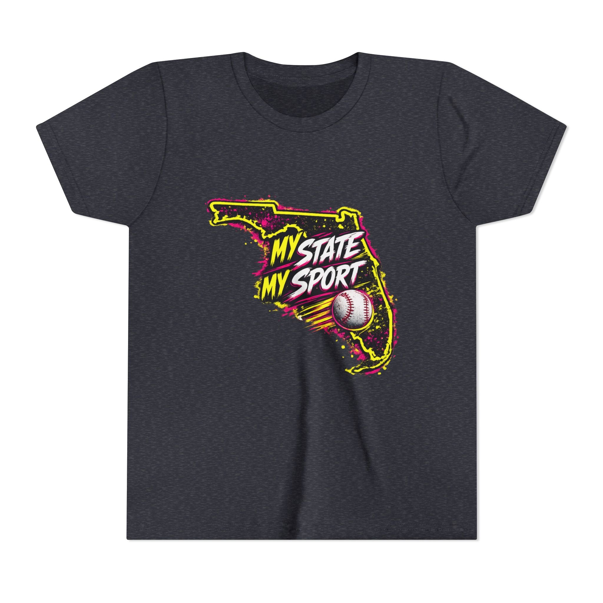 Youth Baseball Tee - "My State My Sport" Florida Pride