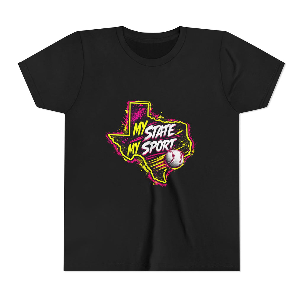 Youth Baseball Tee - "My State My Sport" Texas Pride