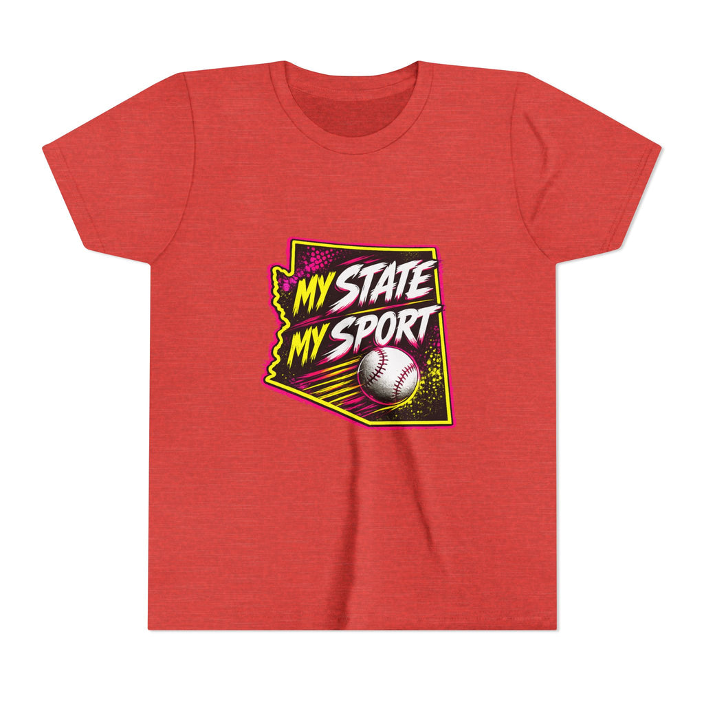 Youth Baseball Tee - "My State My Sport" Arizona Pride