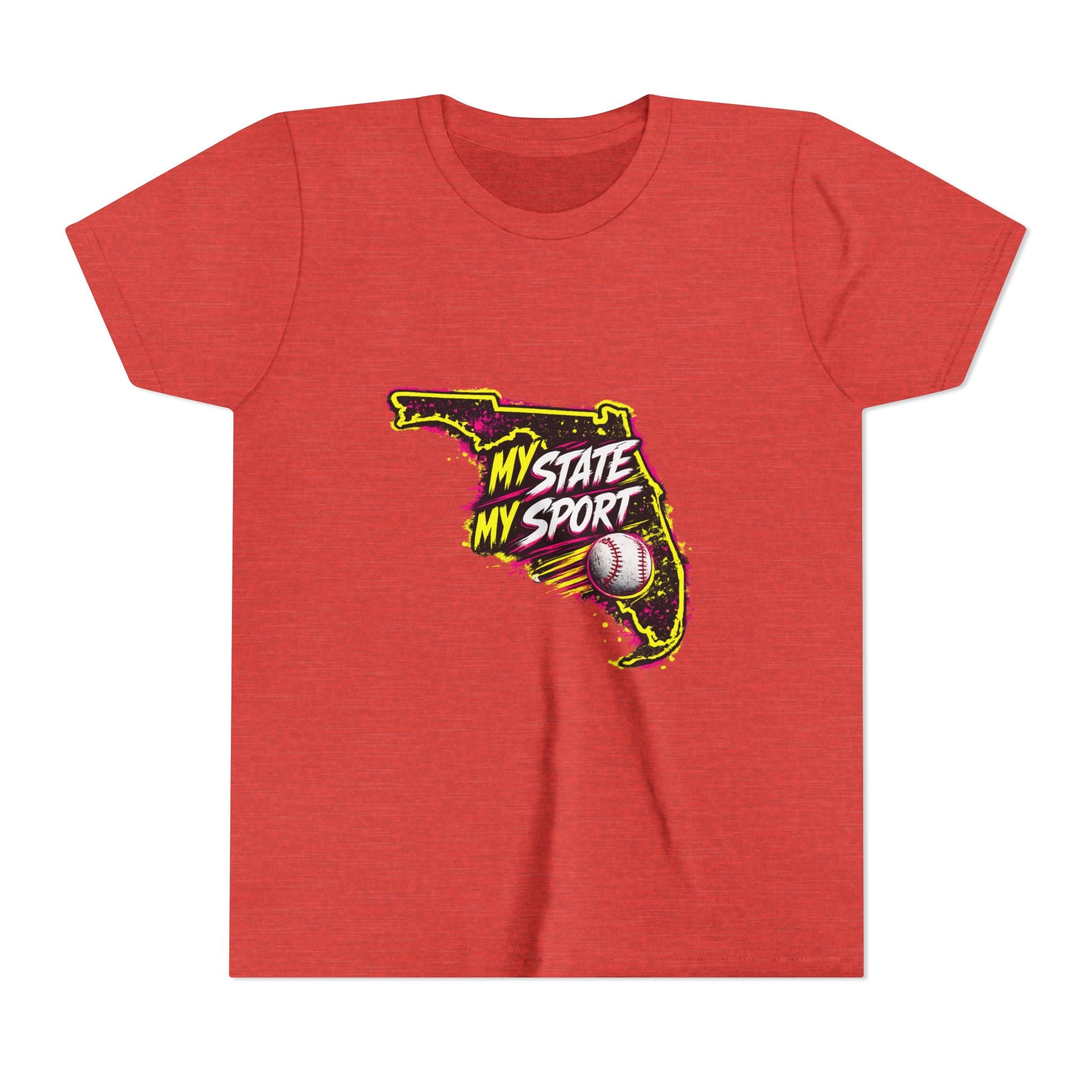 Youth Baseball Tee - "My State My Sport" Florida Pride