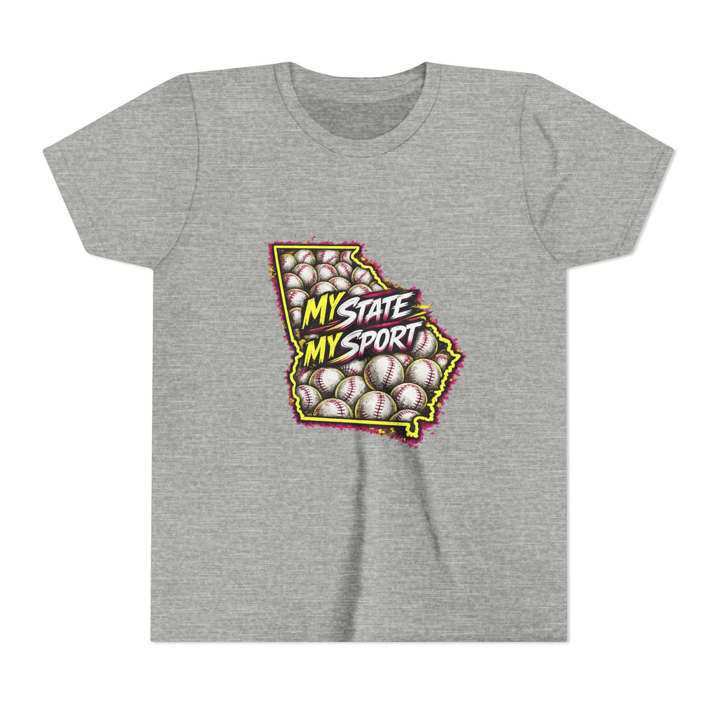 Youth Baseball Tee - "My State My Sport" Georgia Pride