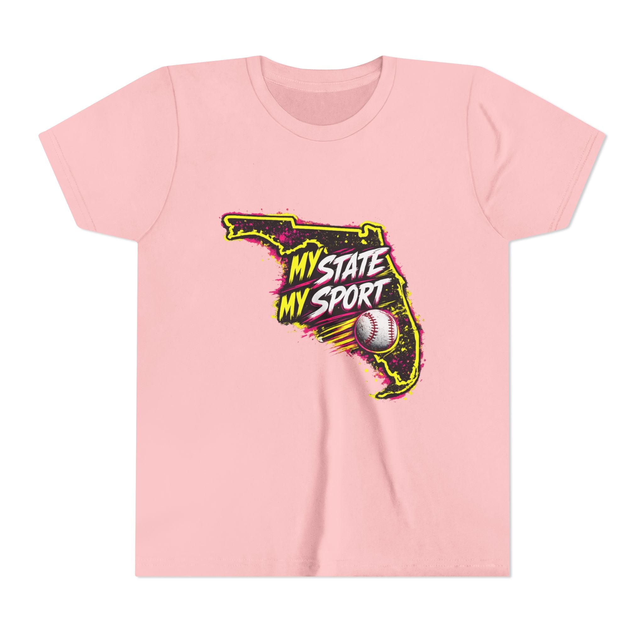 Youth Baseball Tee - "My State My Sport" Florida Pride