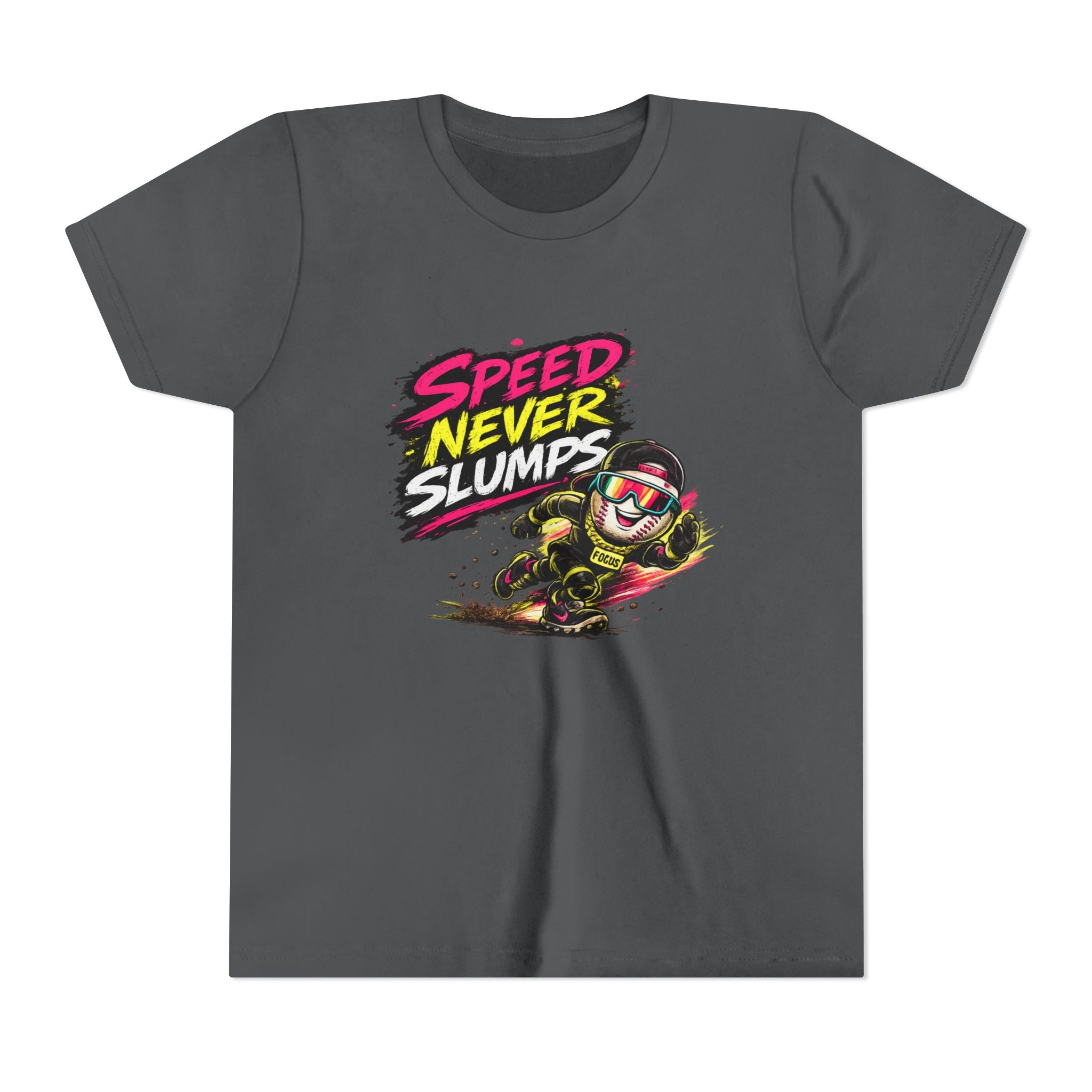 Youth Baseball Tee "Speed Never Slumps" – Kids Graphic Shirt